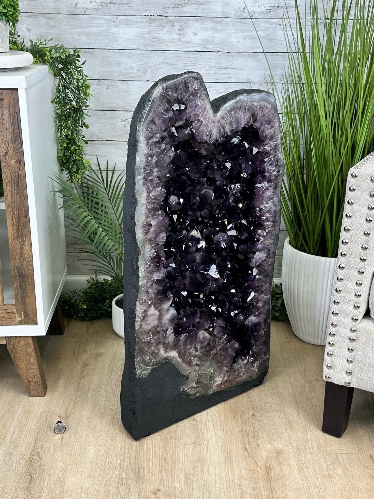Extra Plus Quality Brazilian Amethyst Cathedral, 198.5 lbs & 32" Tall, Model #5601-1207 by Brazil Gems - Brazil GemsBrazil GemsExtra Plus Quality Brazilian Amethyst Cathedral, 198.5 lbs & 32" Tall, Model #5601-1207 by Brazil GemsCathedrals5601-1207