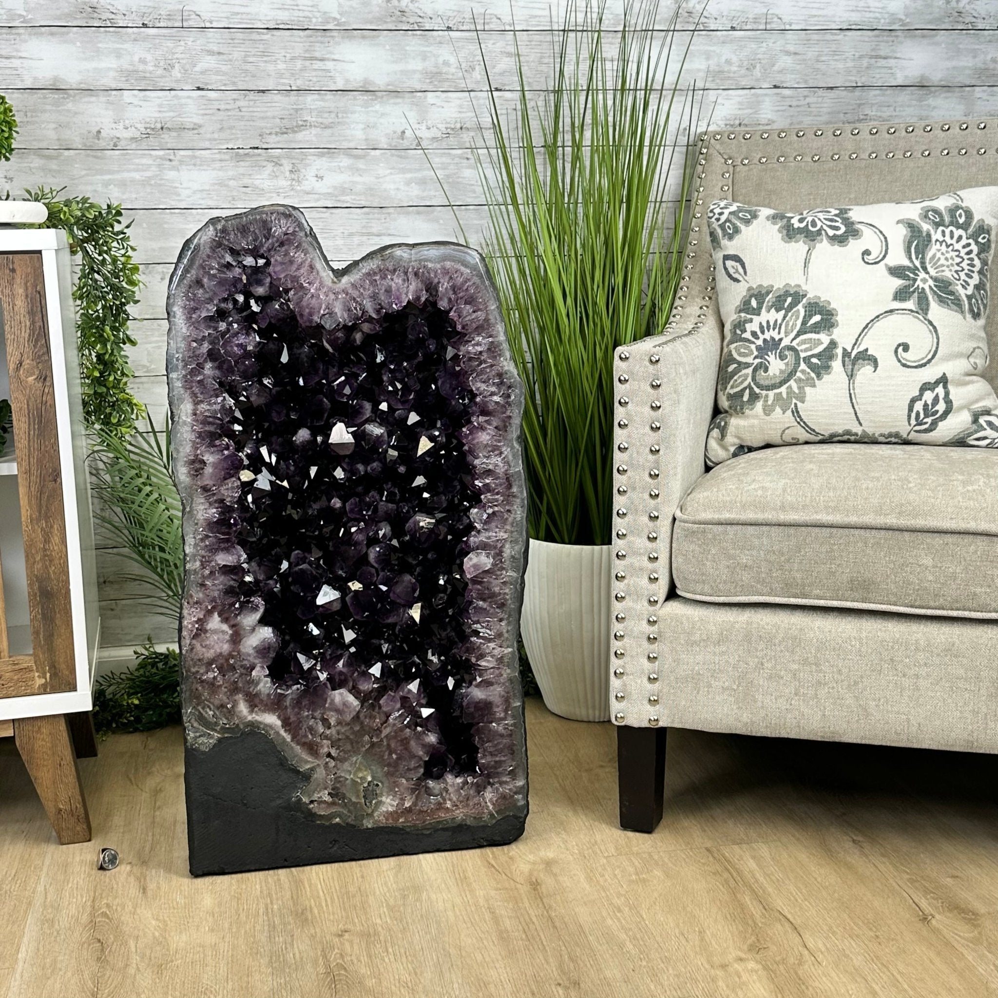 Extra Plus Quality Brazilian Amethyst Cathedral, 198.5 lbs & 32" Tall, Model #5601-1207 by Brazil Gems - Brazil GemsBrazil GemsExtra Plus Quality Brazilian Amethyst Cathedral, 198.5 lbs & 32" Tall, Model #5601-1207 by Brazil GemsCathedrals5601-1207