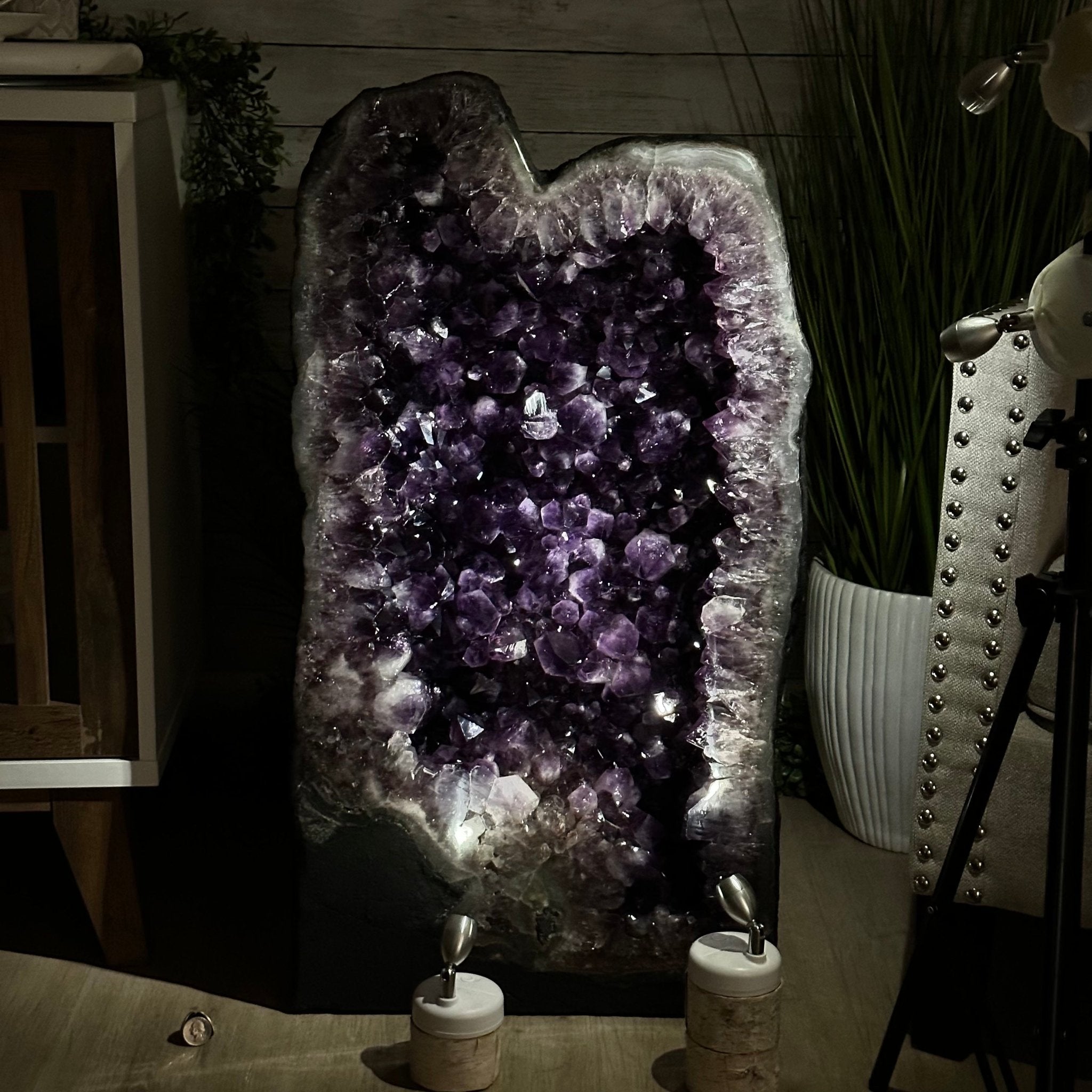 Extra Plus Quality Brazilian Amethyst Cathedral, 198.5 lbs & 32" Tall, Model #5601-1207 by Brazil Gems - Brazil GemsBrazil GemsExtra Plus Quality Brazilian Amethyst Cathedral, 198.5 lbs & 32" Tall, Model #5601-1207 by Brazil GemsCathedrals5601-1207