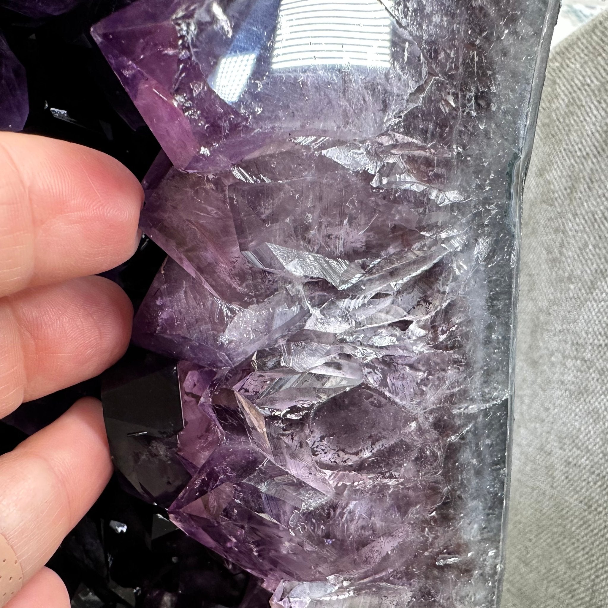 Extra Plus Quality Brazilian Amethyst Cathedral, 198.5 lbs & 32" Tall, Model #5601-1207 by Brazil Gems - Brazil GemsBrazil GemsExtra Plus Quality Brazilian Amethyst Cathedral, 198.5 lbs & 32" Tall, Model #5601-1207 by Brazil GemsCathedrals5601-1207