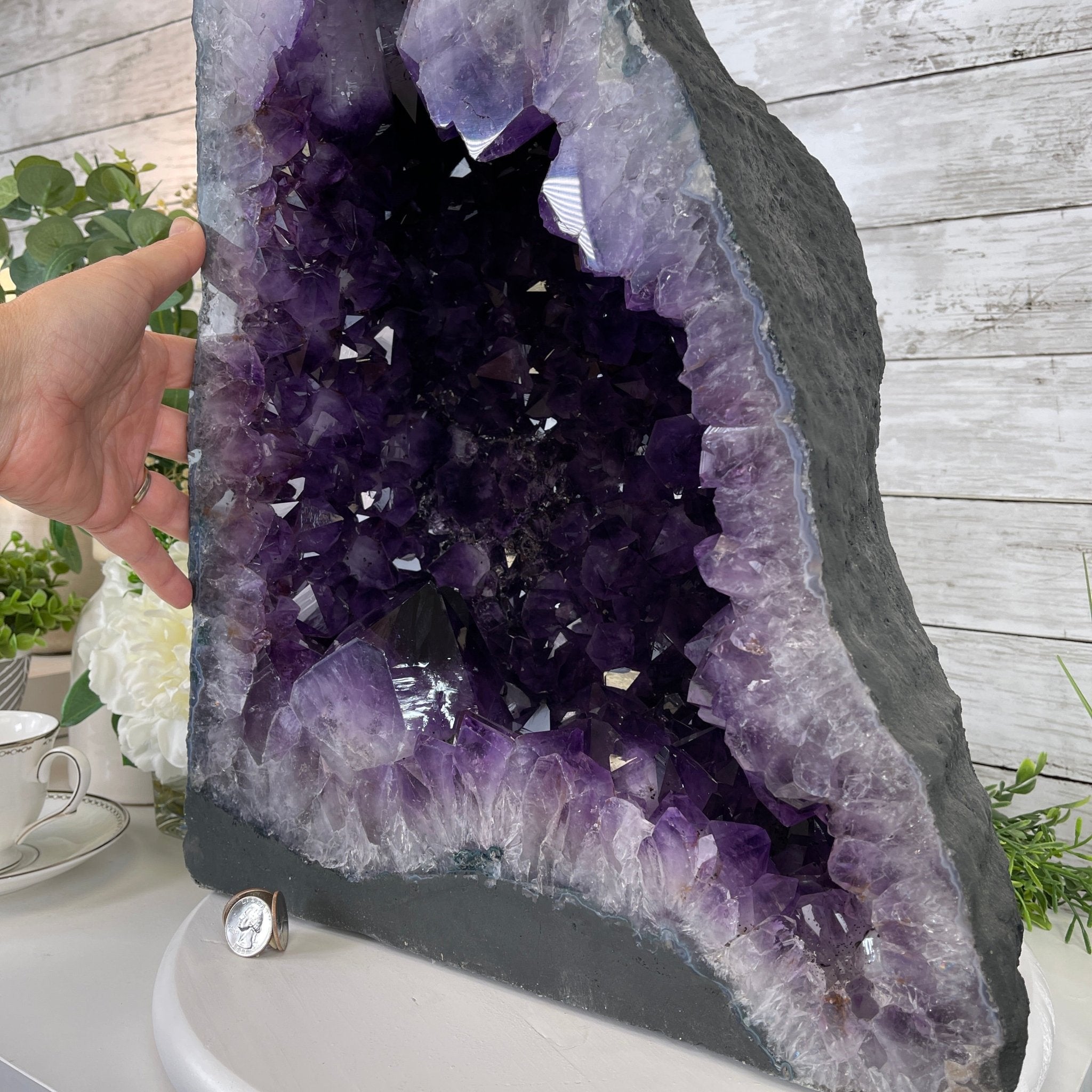 Extra Plus Quality Brazilian Amethyst Cathedral, 19.9” tall & 100.1 lbs #5601-0649 by Brazil Gems - Brazil GemsBrazil GemsExtra Plus Quality Brazilian Amethyst Cathedral, 19.9” tall & 100.1 lbs #5601-0649 by Brazil GemsCathedrals5601-0649