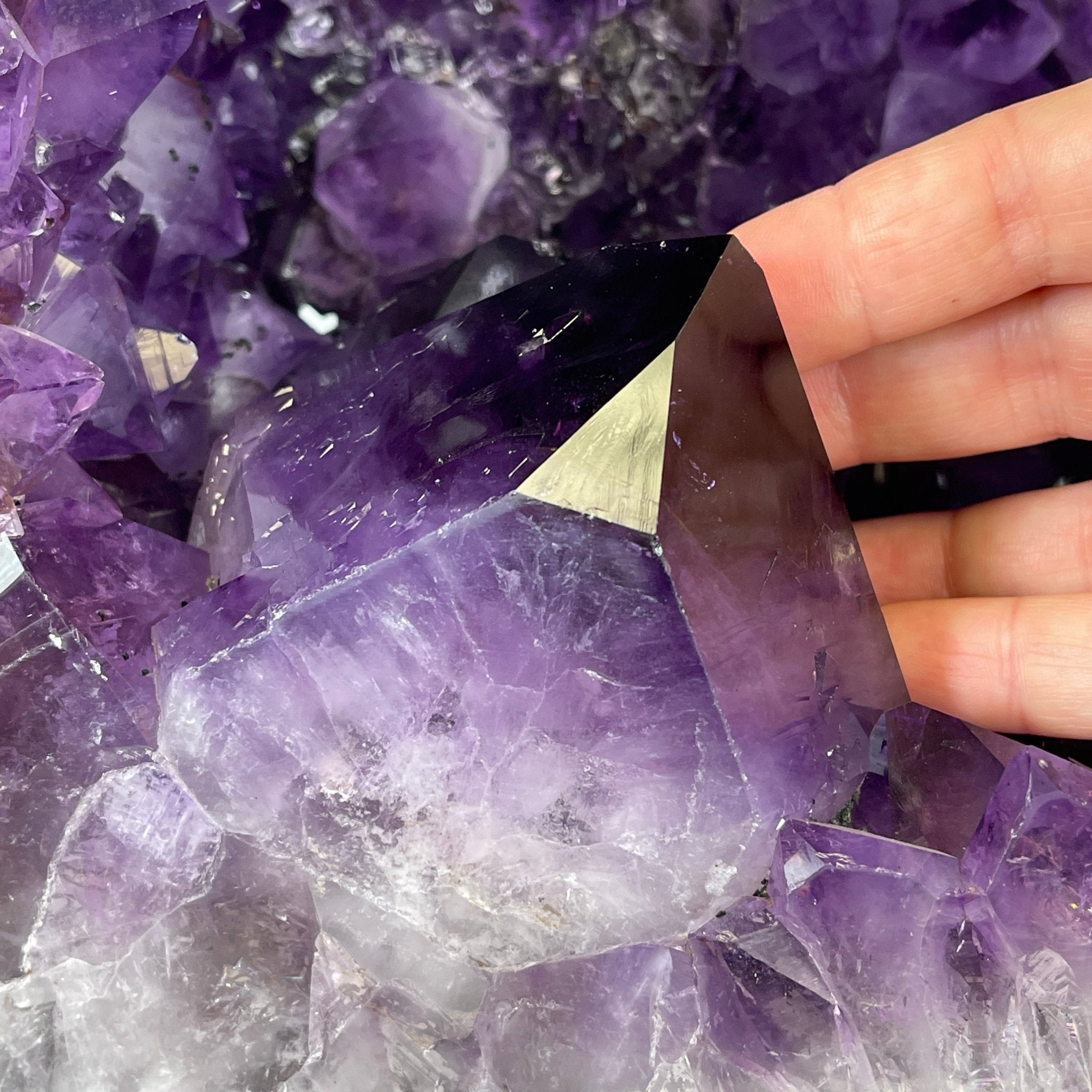 Extra Plus Quality Brazilian Amethyst Cathedral, 19.9” tall & 100.1 lbs #5601-0649 by Brazil Gems - Brazil GemsBrazil GemsExtra Plus Quality Brazilian Amethyst Cathedral, 19.9” tall & 100.1 lbs #5601-0649 by Brazil GemsCathedrals5601-0649