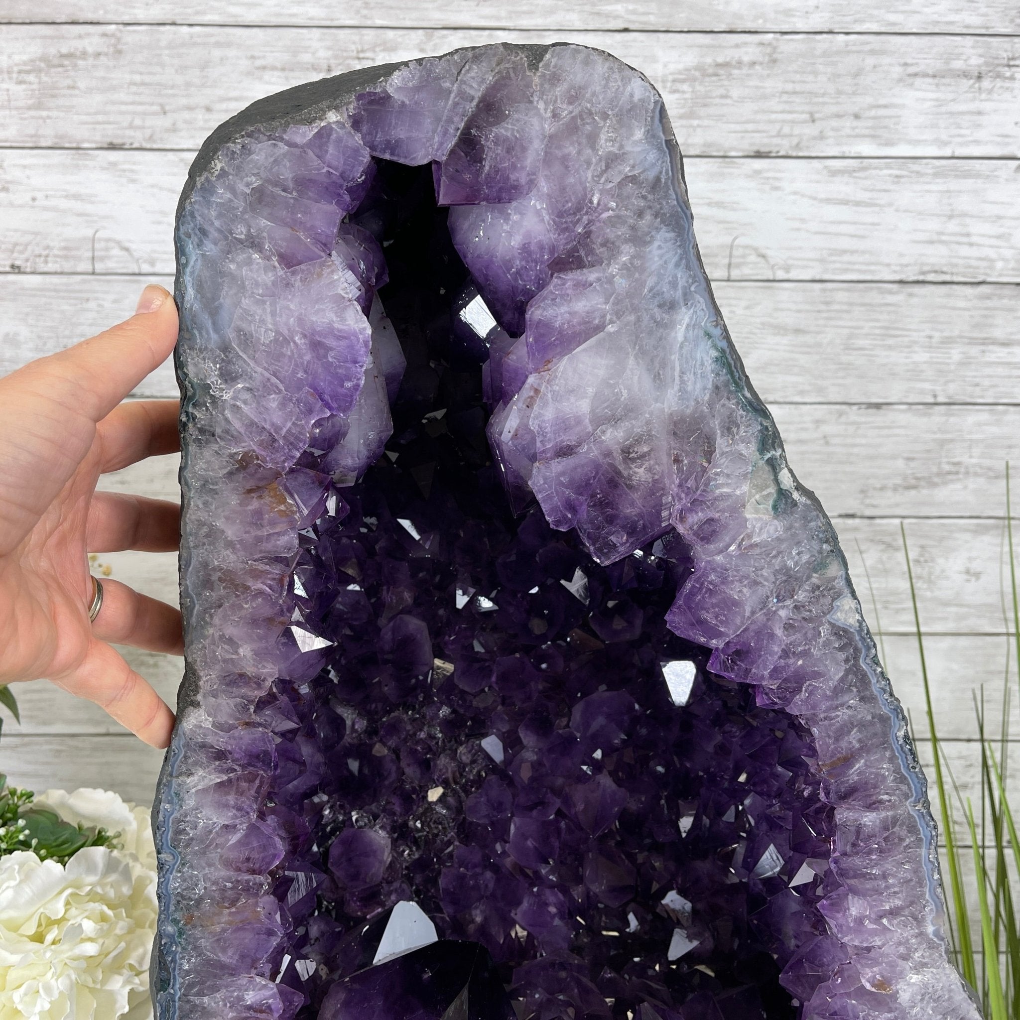 Extra Plus Quality Brazilian Amethyst Cathedral, 19.9” tall & 100.1 lbs #5601-0649 by Brazil Gems - Brazil GemsBrazil GemsExtra Plus Quality Brazilian Amethyst Cathedral, 19.9” tall & 100.1 lbs #5601-0649 by Brazil GemsCathedrals5601-0649