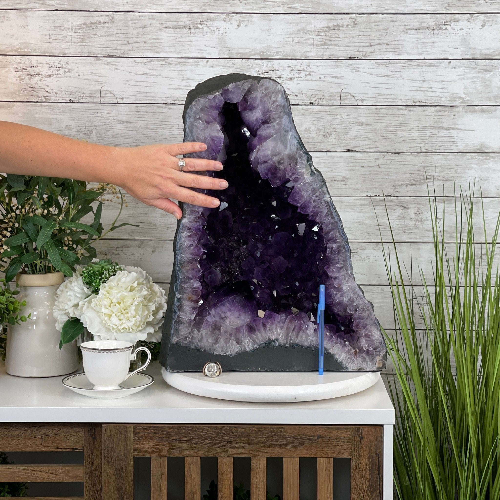 Extra Plus Quality Brazilian Amethyst Cathedral, 19.9” tall & 100.1 lbs #5601-0649 by Brazil Gems - Brazil GemsBrazil GemsExtra Plus Quality Brazilian Amethyst Cathedral, 19.9” tall & 100.1 lbs #5601-0649 by Brazil GemsCathedrals5601-0649