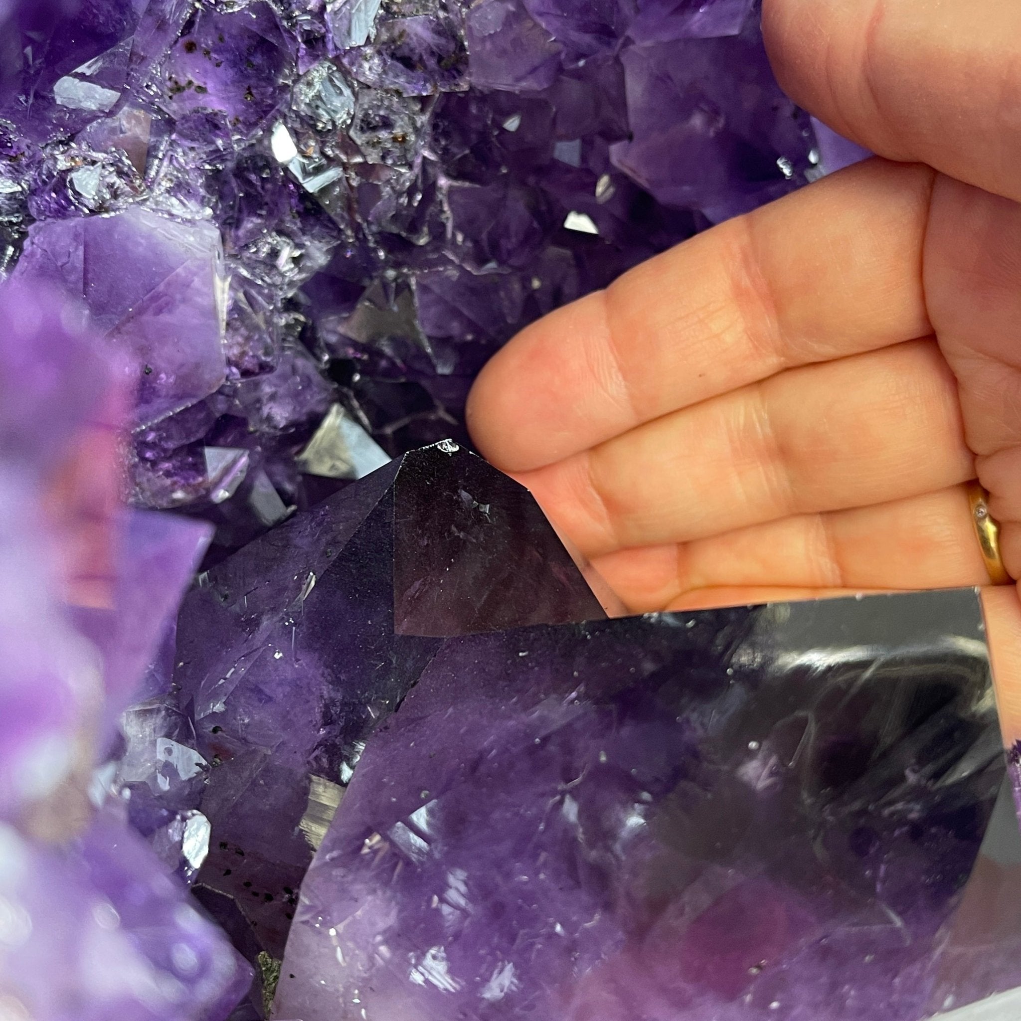 Extra Plus Quality Brazilian Amethyst Cathedral, 19.9” tall & 100.1 lbs #5601-0649 by Brazil Gems - Brazil GemsBrazil GemsExtra Plus Quality Brazilian Amethyst Cathedral, 19.9” tall & 100.1 lbs #5601-0649 by Brazil GemsCathedrals5601-0649
