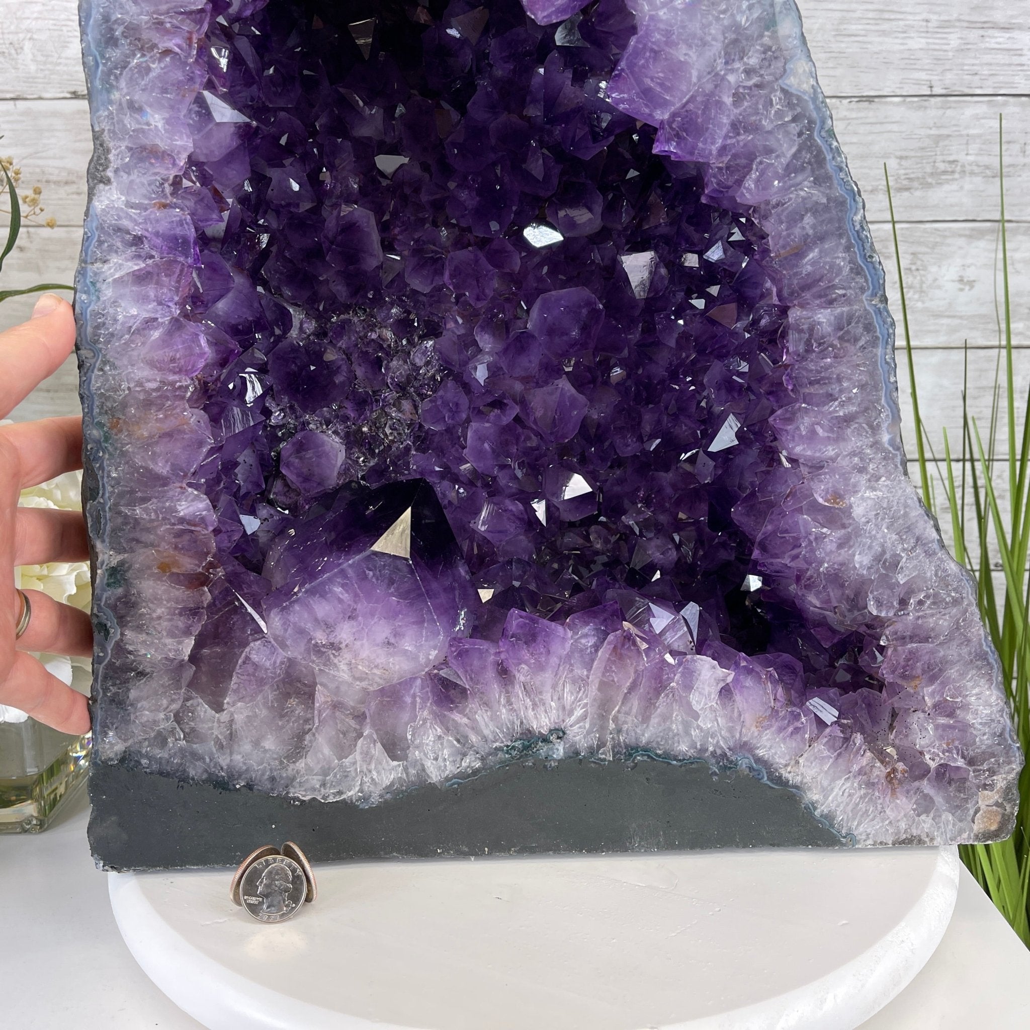 Extra Plus Quality Brazilian Amethyst Cathedral, 19.9” tall & 100.1 lbs #5601-0649 by Brazil Gems - Brazil GemsBrazil GemsExtra Plus Quality Brazilian Amethyst Cathedral, 19.9” tall & 100.1 lbs #5601-0649 by Brazil GemsCathedrals5601-0649