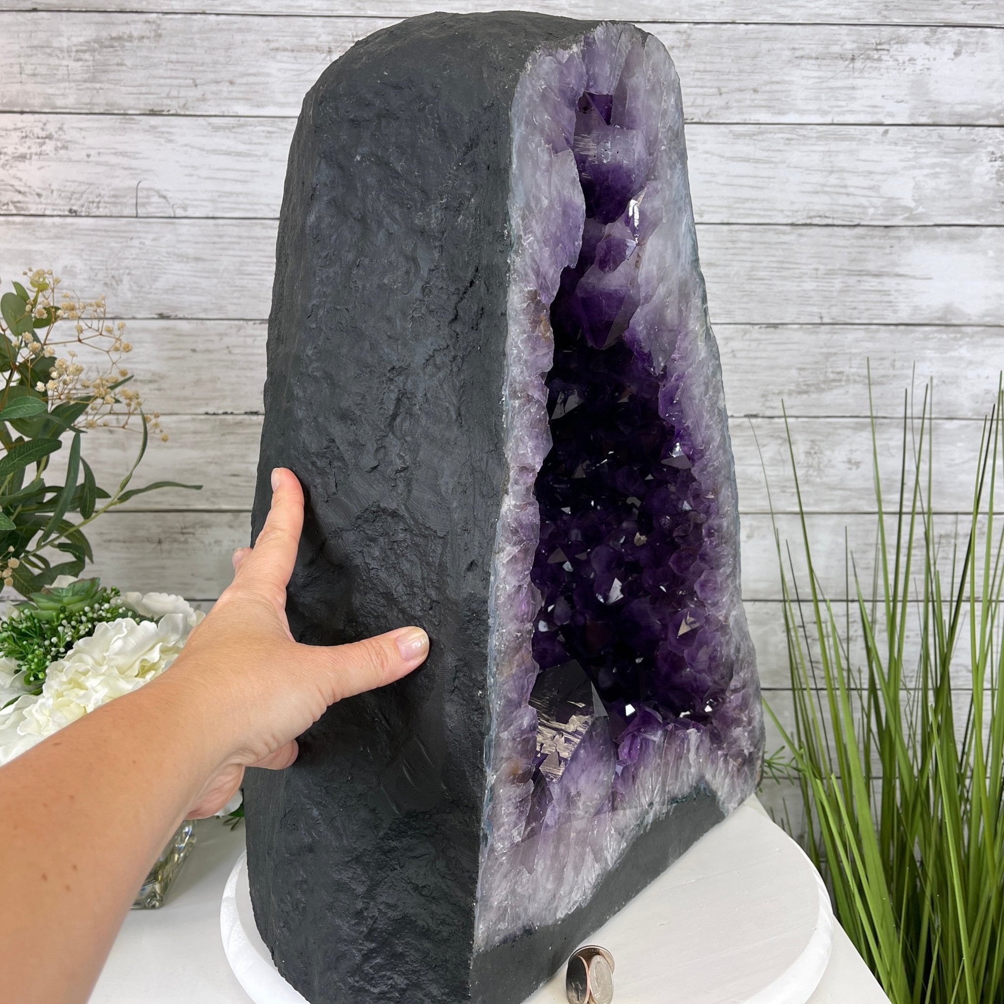 Extra Plus Quality Brazilian Amethyst Cathedral, 19.9” tall & 100.1 lbs #5601-0649 by Brazil Gems - Brazil GemsBrazil GemsExtra Plus Quality Brazilian Amethyst Cathedral, 19.9” tall & 100.1 lbs #5601-0649 by Brazil GemsCathedrals5601-0649