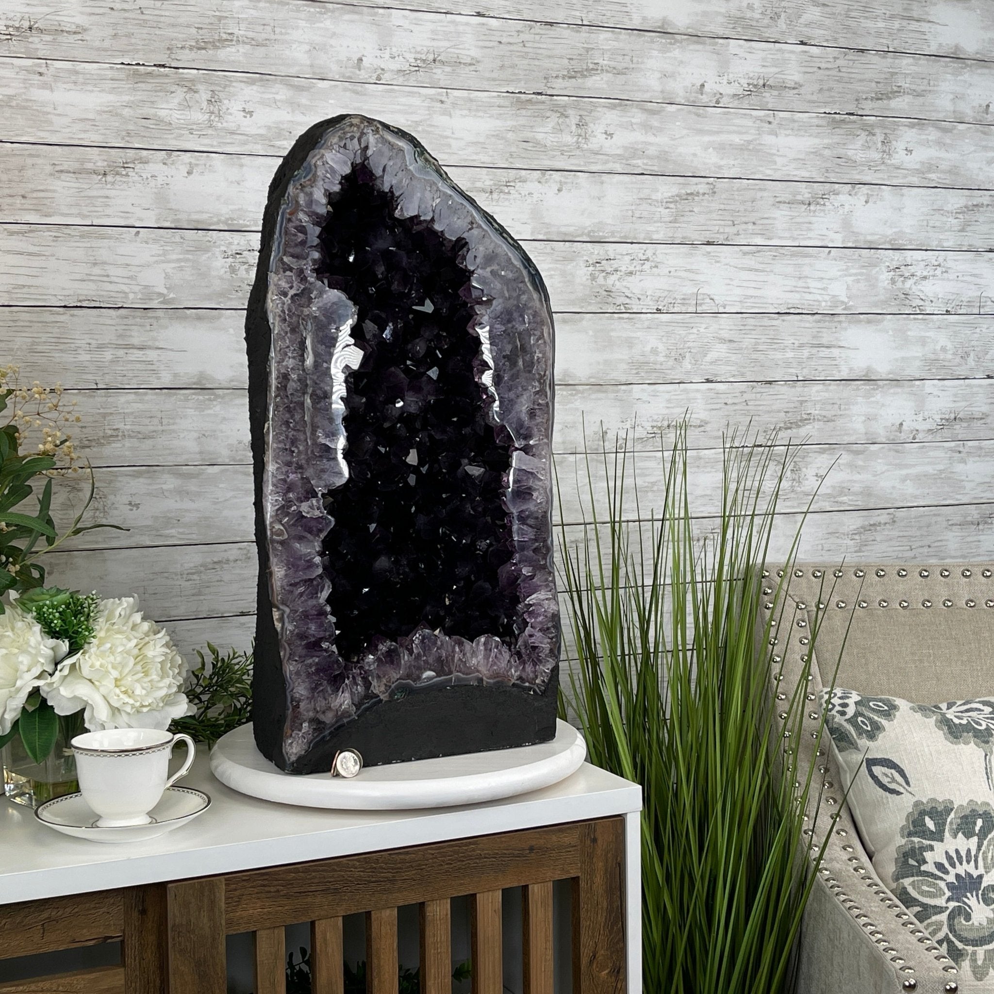 Extra Plus Quality Brazilian Amethyst Cathedral, 24” tall & 107.7 lbs #5601-0542 by Brazil Gems - Brazil GemsBrazil GemsExtra Plus Quality Brazilian Amethyst Cathedral, 24” tall & 107.7 lbs #5601-0542 by Brazil GemsCathedrals5601-0542
