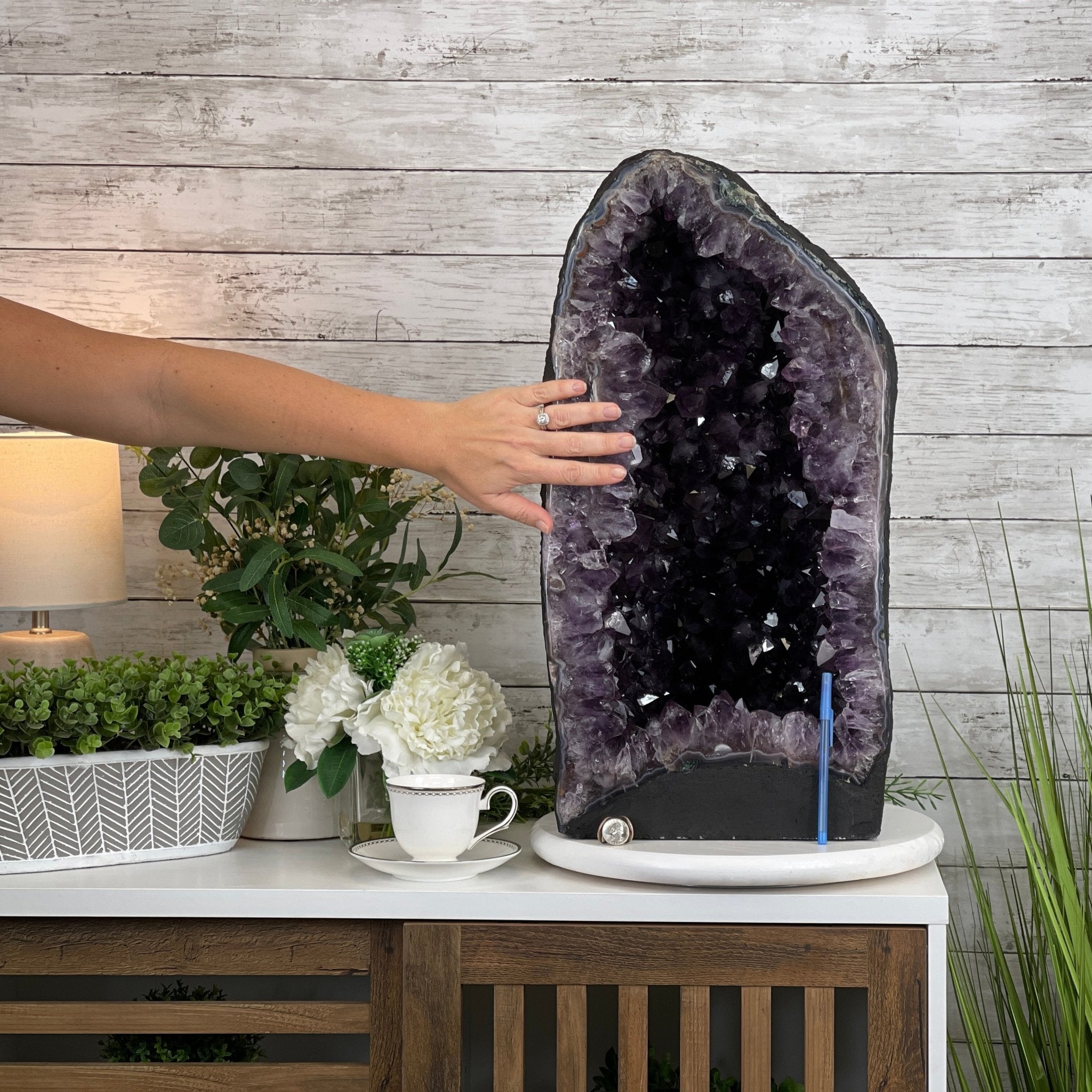 Extra Plus Quality Brazilian Amethyst Cathedral, 24” tall & 107.7 lbs #5601-0542 by Brazil Gems - Brazil GemsBrazil GemsExtra Plus Quality Brazilian Amethyst Cathedral, 24” tall & 107.7 lbs #5601-0542 by Brazil GemsCathedrals5601-0542