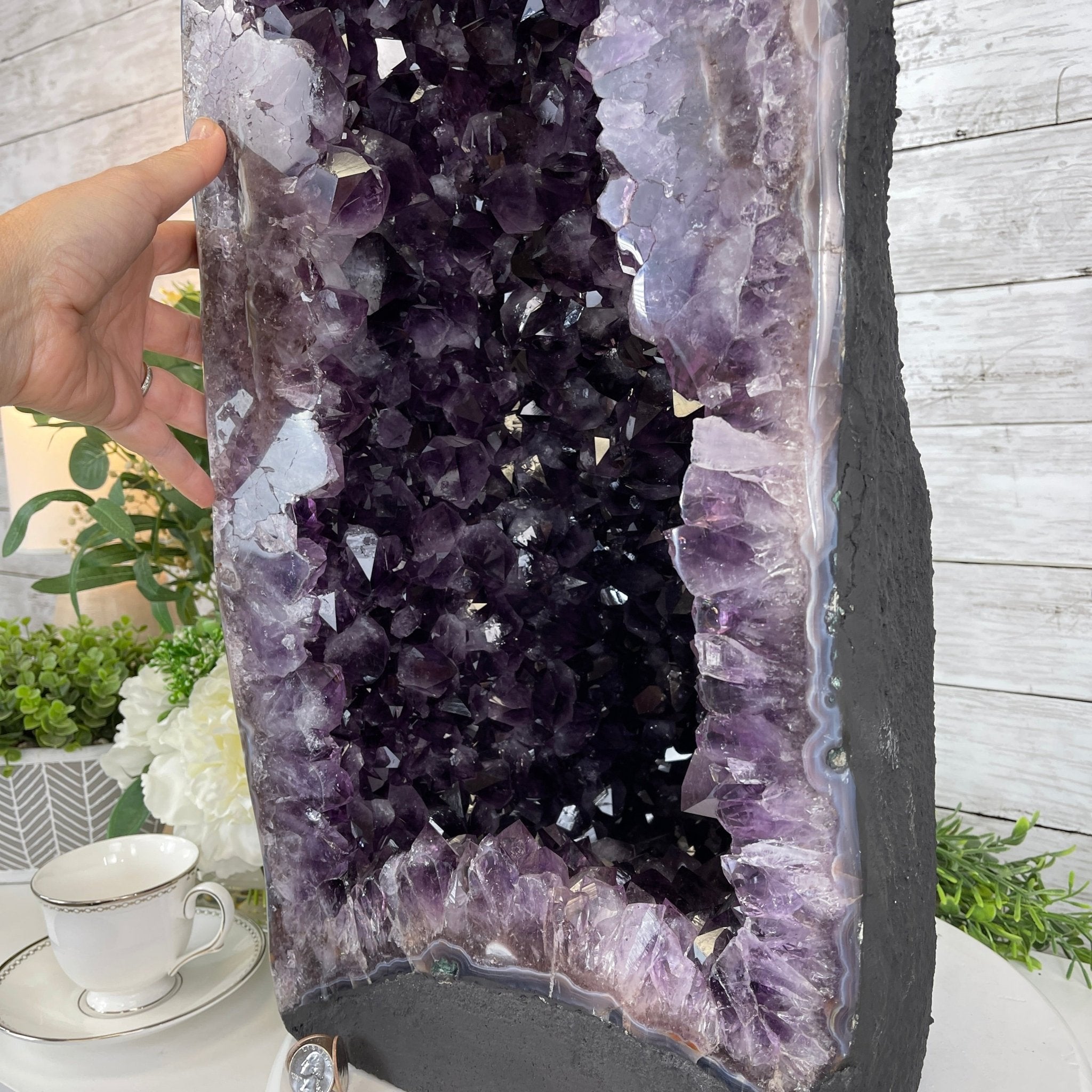 Extra Plus Quality Brazilian Amethyst Cathedral, 24” tall & 107.7 lbs #5601-0542 by Brazil Gems - Brazil GemsBrazil GemsExtra Plus Quality Brazilian Amethyst Cathedral, 24” tall & 107.7 lbs #5601-0542 by Brazil GemsCathedrals5601-0542