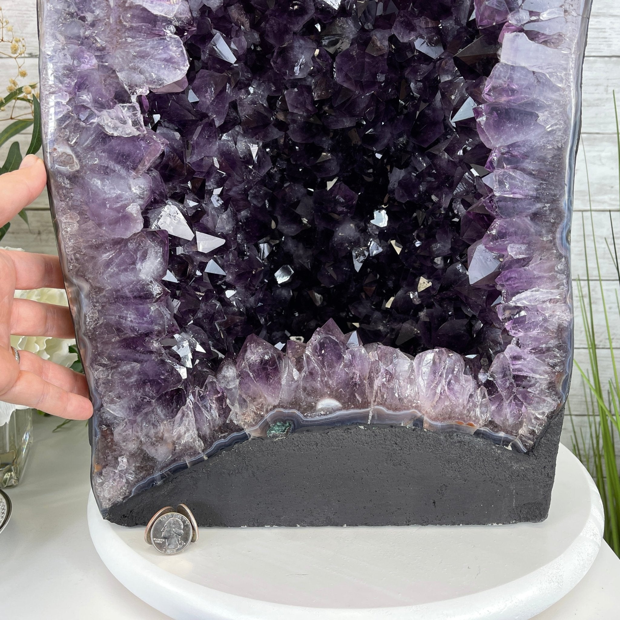 Extra Plus Quality Brazilian Amethyst Cathedral, 24” tall & 107.7 lbs #5601-0542 by Brazil Gems - Brazil GemsBrazil GemsExtra Plus Quality Brazilian Amethyst Cathedral, 24” tall & 107.7 lbs #5601-0542 by Brazil GemsCathedrals5601-0542