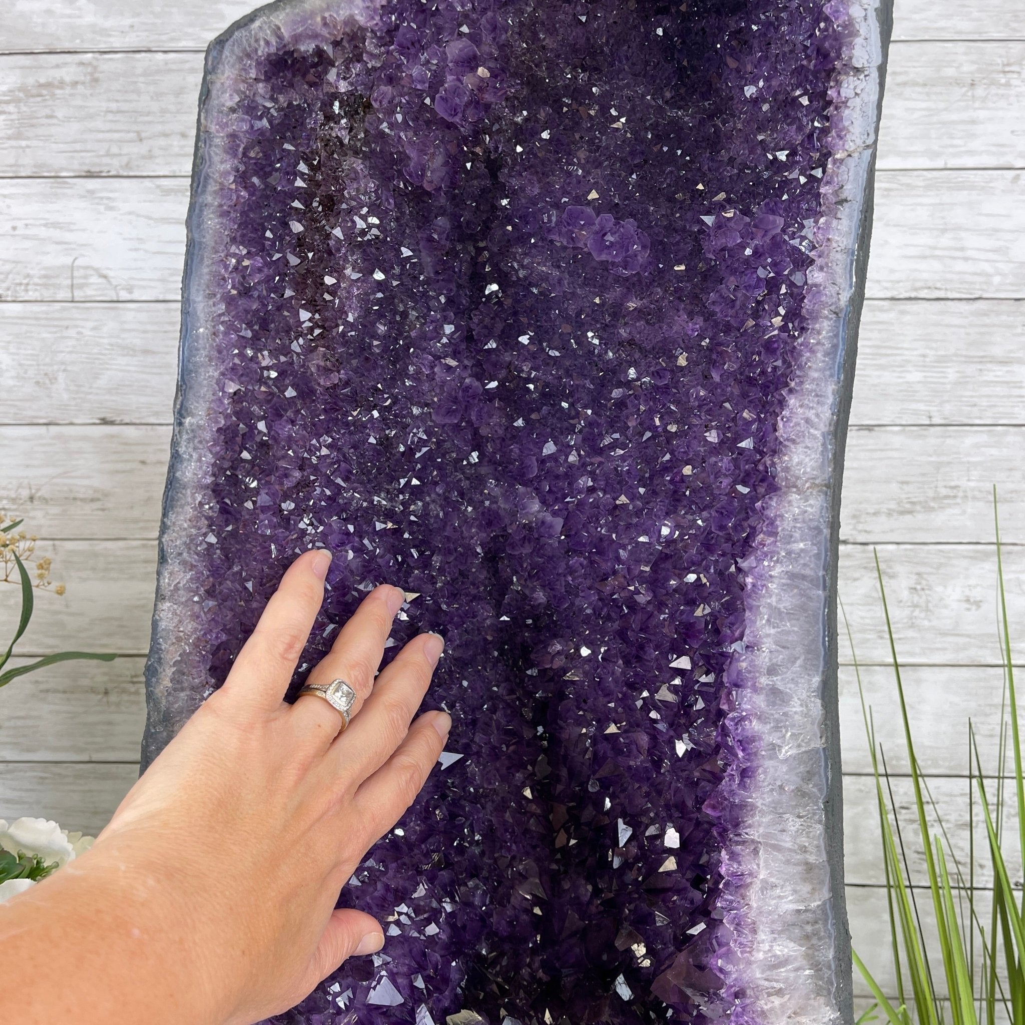 Extra Plus Quality Brazilian Amethyst Cathedral, 25.1” tall & 89.2 lbs #5601-0647 by Brazil Gems - Brazil GemsBrazil GemsExtra Plus Quality Brazilian Amethyst Cathedral, 25.1” tall & 89.2 lbs #5601-0647 by Brazil GemsCathedrals5601-0647