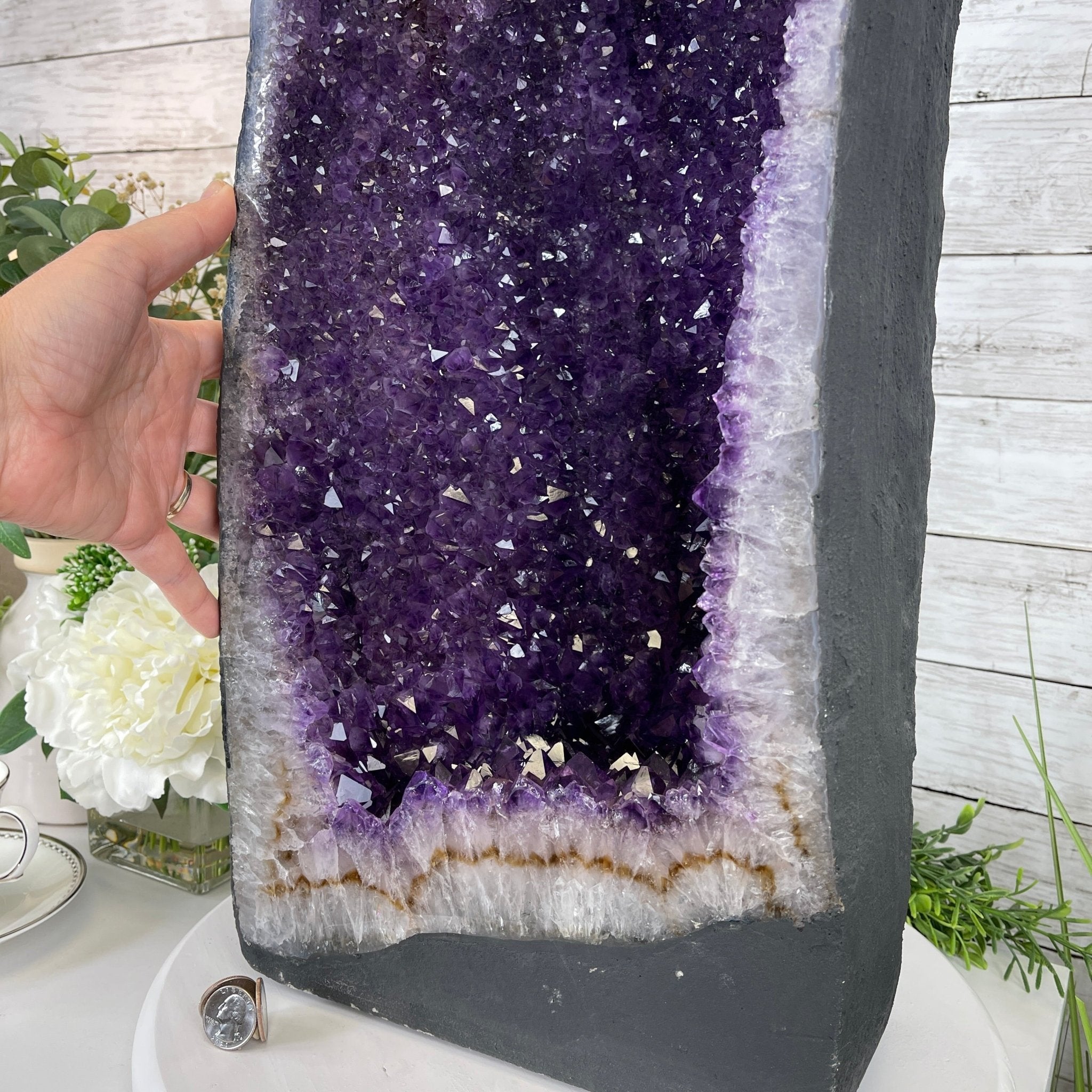 Extra Plus Quality Brazilian Amethyst Cathedral, 25.1” tall & 89.2 lbs #5601-0647 by Brazil Gems - Brazil GemsBrazil GemsExtra Plus Quality Brazilian Amethyst Cathedral, 25.1” tall & 89.2 lbs #5601-0647 by Brazil GemsCathedrals5601-0647