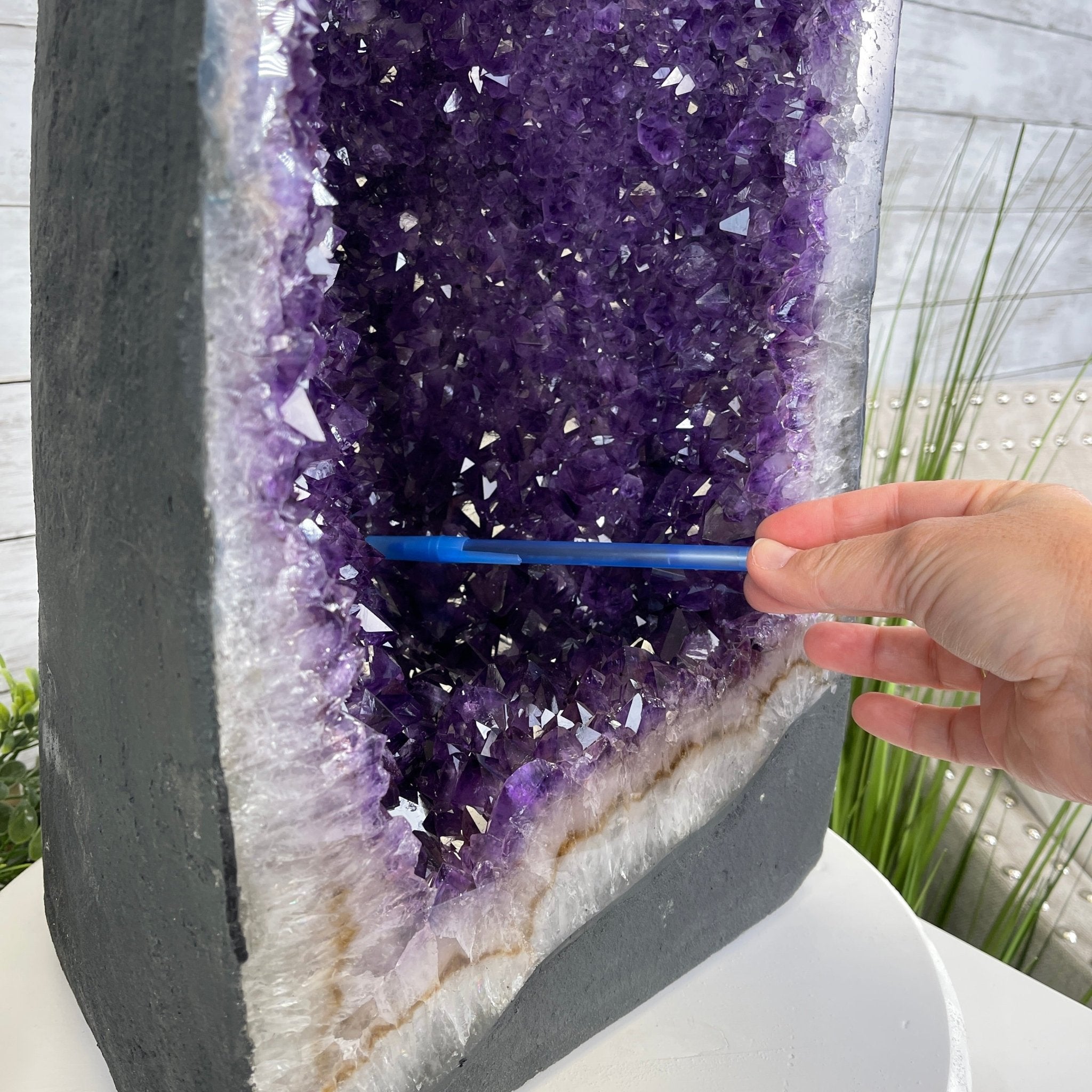 Extra Plus Quality Brazilian Amethyst Cathedral, 25.1” tall & 89.2 lbs #5601-0647 by Brazil Gems - Brazil GemsBrazil GemsExtra Plus Quality Brazilian Amethyst Cathedral, 25.1” tall & 89.2 lbs #5601-0647 by Brazil GemsCathedrals5601-0647
