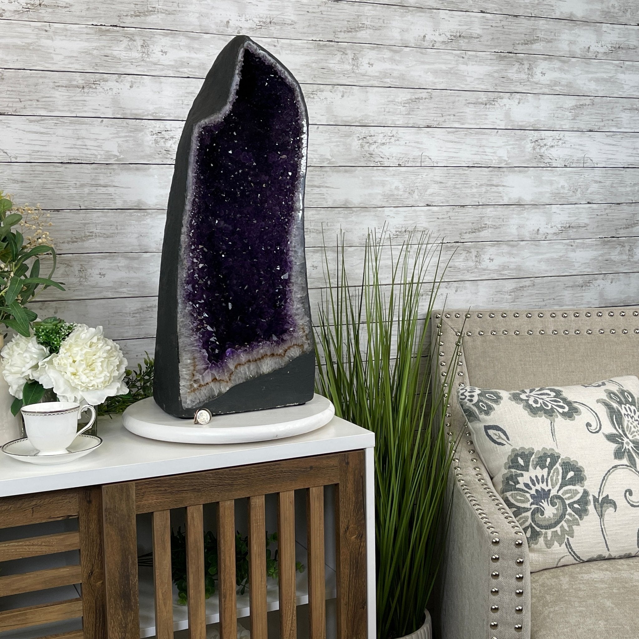 Extra Plus Quality Brazilian Amethyst Cathedral, 25.1” tall & 89.2 lbs #5601-0647 by Brazil Gems - Brazil GemsBrazil GemsExtra Plus Quality Brazilian Amethyst Cathedral, 25.1” tall & 89.2 lbs #5601-0647 by Brazil GemsCathedrals5601-0647