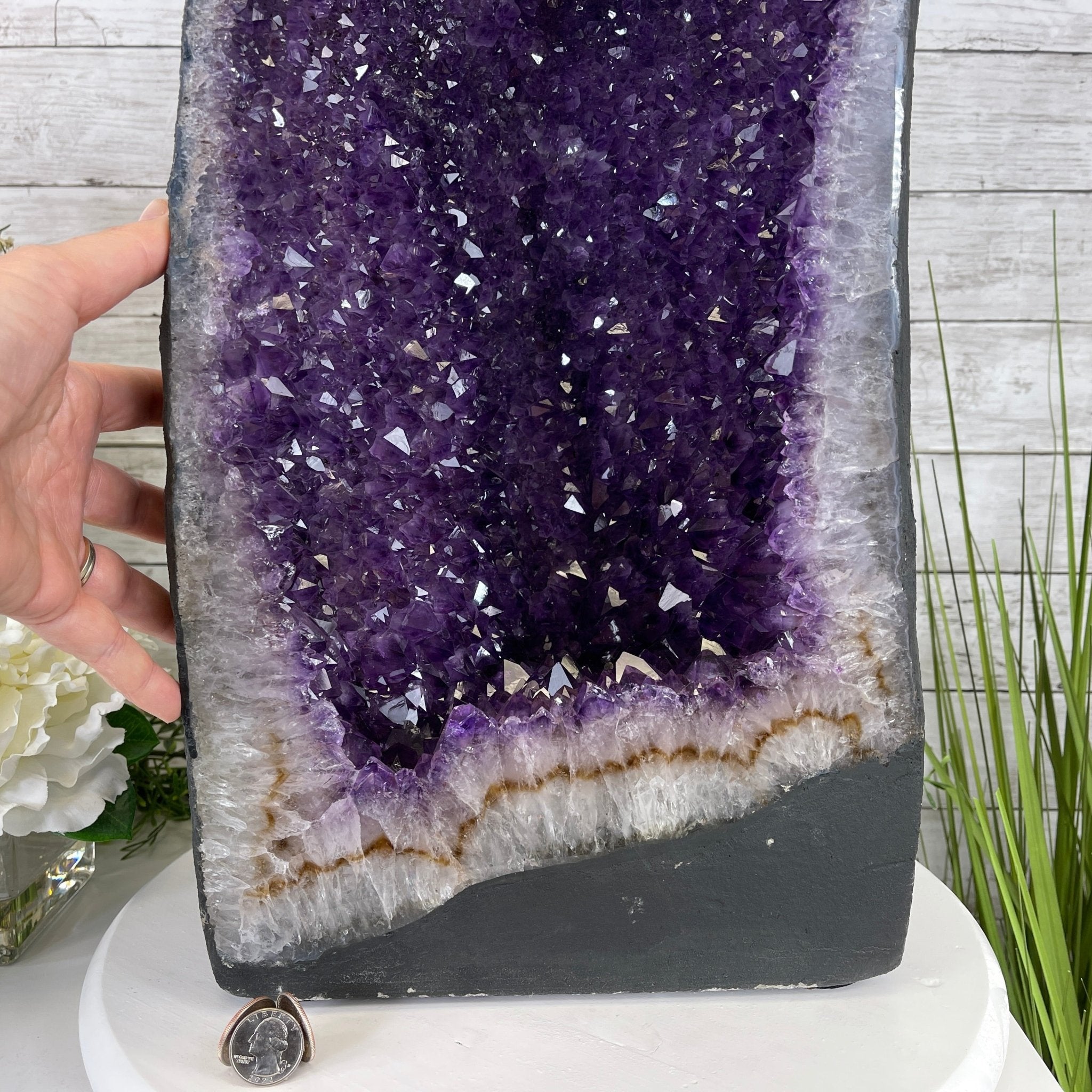 Extra Plus Quality Brazilian Amethyst Cathedral, 25.1” tall & 89.2 lbs #5601-0647 by Brazil Gems - Brazil GemsBrazil GemsExtra Plus Quality Brazilian Amethyst Cathedral, 25.1” tall & 89.2 lbs #5601-0647 by Brazil GemsCathedrals5601-0647