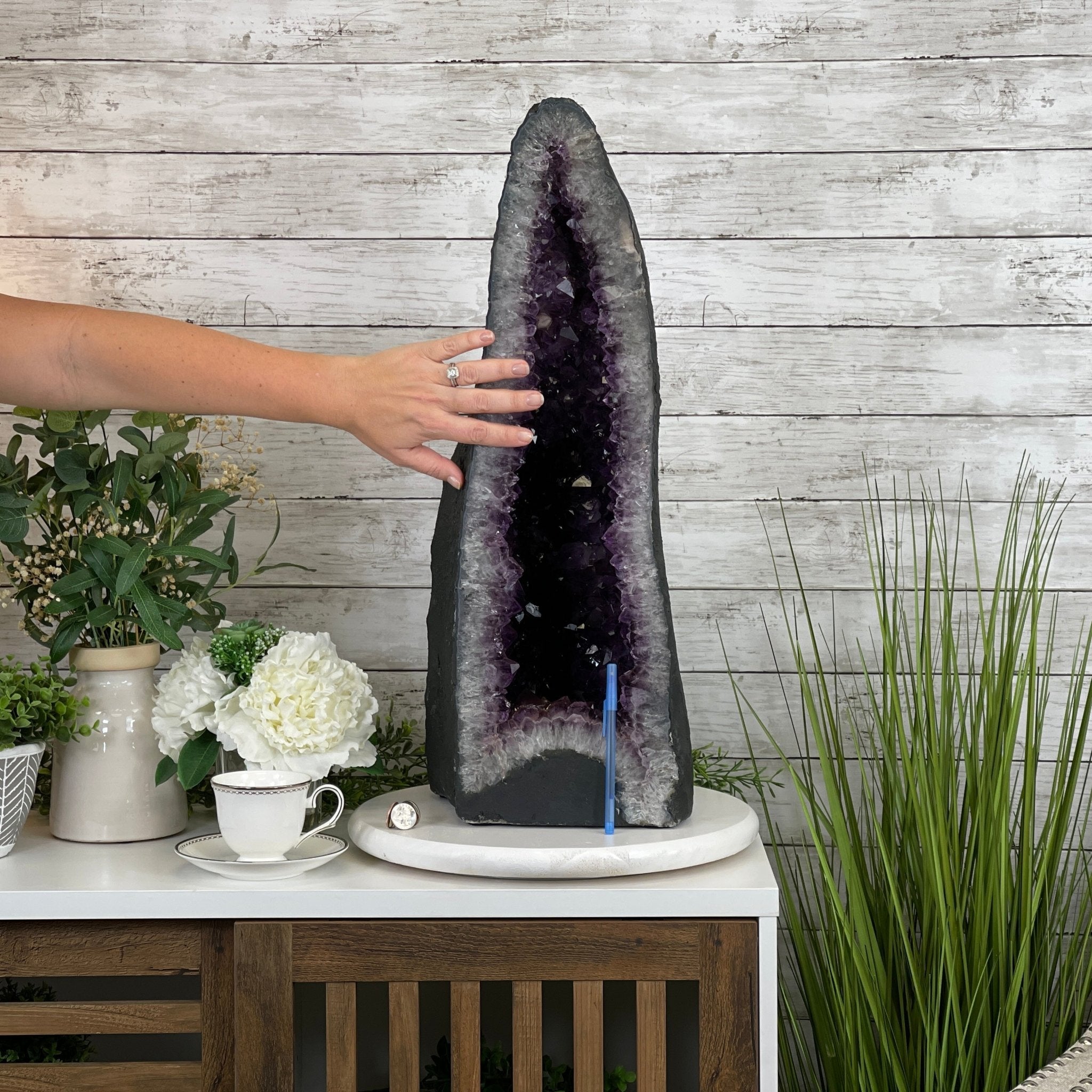 Extra Plus Quality Brazilian Amethyst Cathedral, 25.6” tall & 76.6 lbs #5601-0644 by Brazil Gems - Brazil GemsBrazil GemsExtra Plus Quality Brazilian Amethyst Cathedral, 25.6” tall & 76.6 lbs #5601-0644 by Brazil GemsCathedrals5601-0644