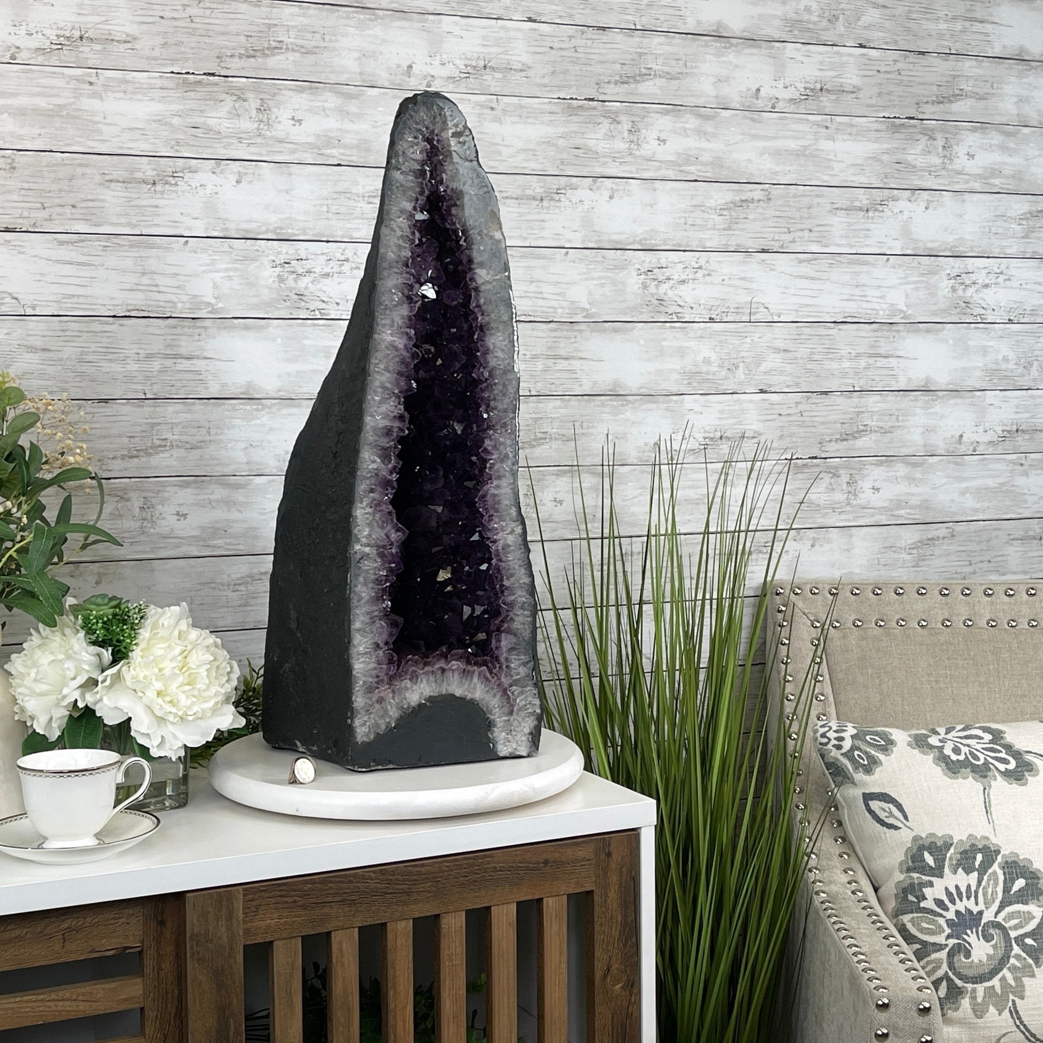 Extra Plus Quality Brazilian Amethyst Cathedral, 25.6” tall & 76.6 lbs #5601-0644 by Brazil Gems - Brazil GemsBrazil GemsExtra Plus Quality Brazilian Amethyst Cathedral, 25.6” tall & 76.6 lbs #5601-0644 by Brazil GemsCathedrals5601-0644