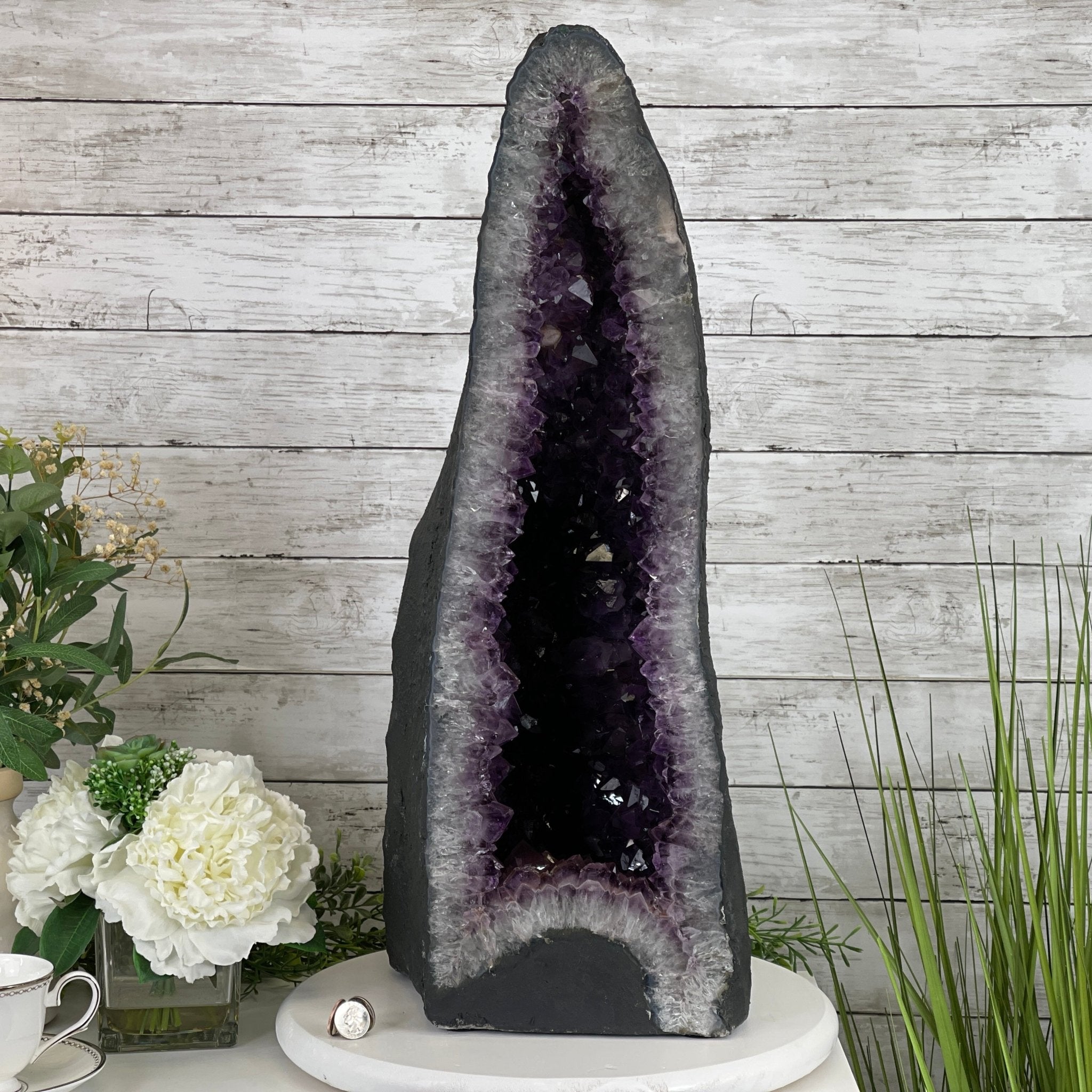 Extra Plus Quality Brazilian Amethyst Cathedral, 25.6” tall & 76.6 lbs #5601-0644 by Brazil Gems - Brazil GemsBrazil GemsExtra Plus Quality Brazilian Amethyst Cathedral, 25.6” tall & 76.6 lbs #5601-0644 by Brazil GemsCathedrals5601-0644