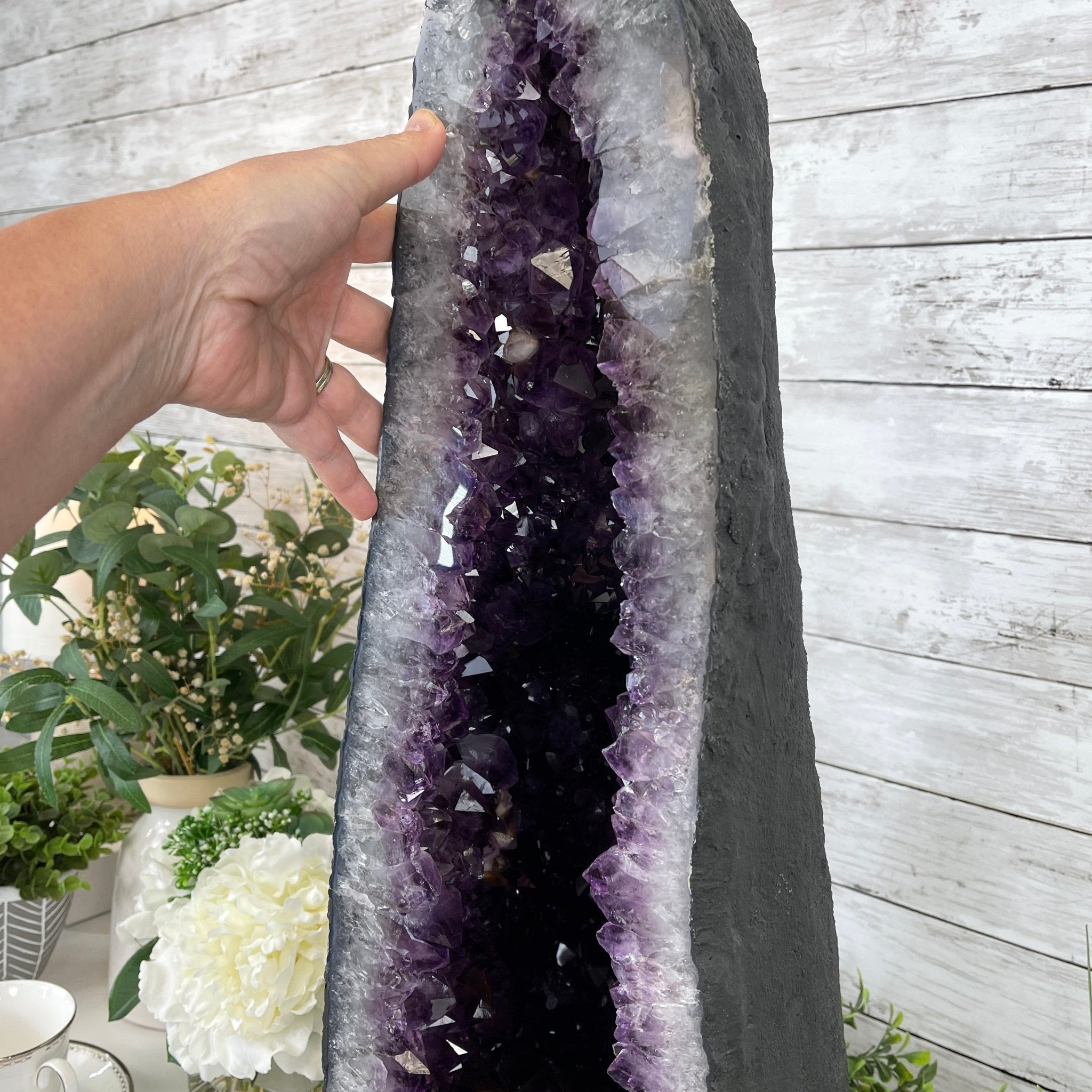 Extra Plus Quality Brazilian Amethyst Cathedral, 25.6” tall & 76.6 lbs #5601-0644 by Brazil Gems - Brazil GemsBrazil GemsExtra Plus Quality Brazilian Amethyst Cathedral, 25.6” tall & 76.6 lbs #5601-0644 by Brazil GemsCathedrals5601-0644