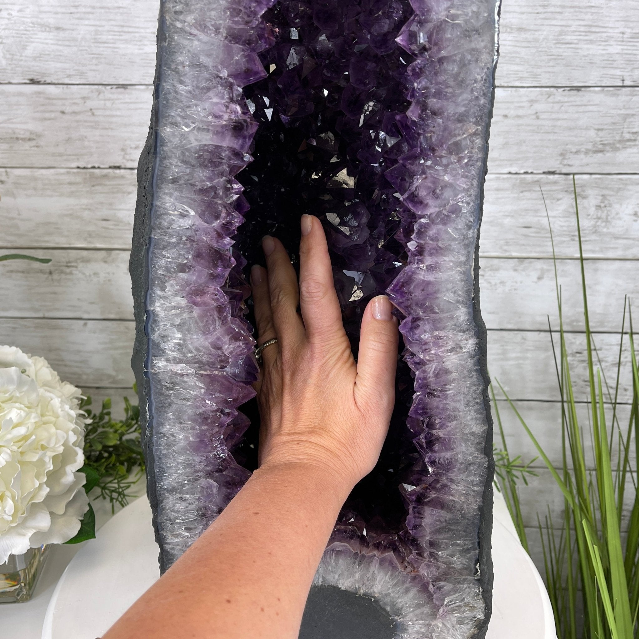 Extra Plus Quality Brazilian Amethyst Cathedral, 25.6” tall & 76.6 lbs #5601-0644 by Brazil Gems - Brazil GemsBrazil GemsExtra Plus Quality Brazilian Amethyst Cathedral, 25.6” tall & 76.6 lbs #5601-0644 by Brazil GemsCathedrals5601-0644