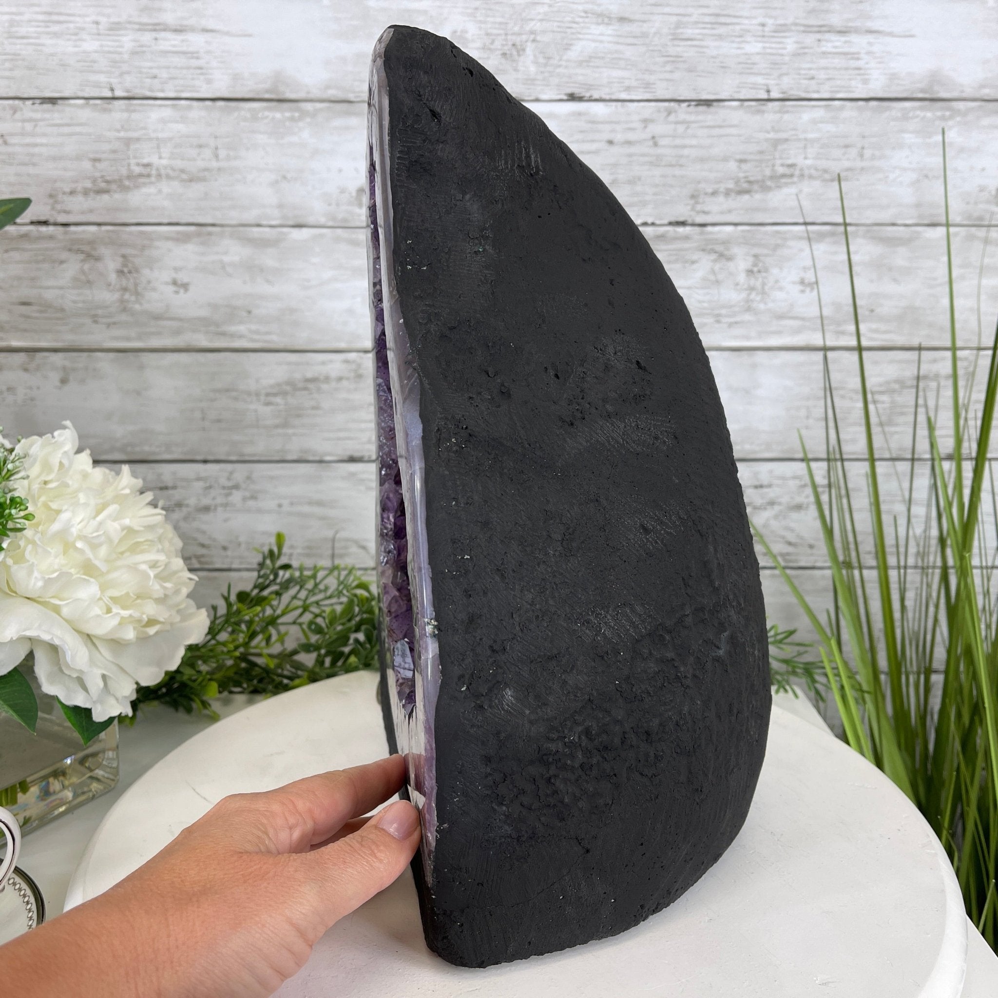 Extra Plus Quality Brazilian Amethyst Cathedral, 26.2 lbs & 13.25” tall Model #5601-1154 by Brazil Gems - Brazil GemsBrazil GemsExtra Plus Quality Brazilian Amethyst Cathedral, 26.2 lbs & 13.25” tall Model #5601-1154 by Brazil GemsCathedrals5601-1154