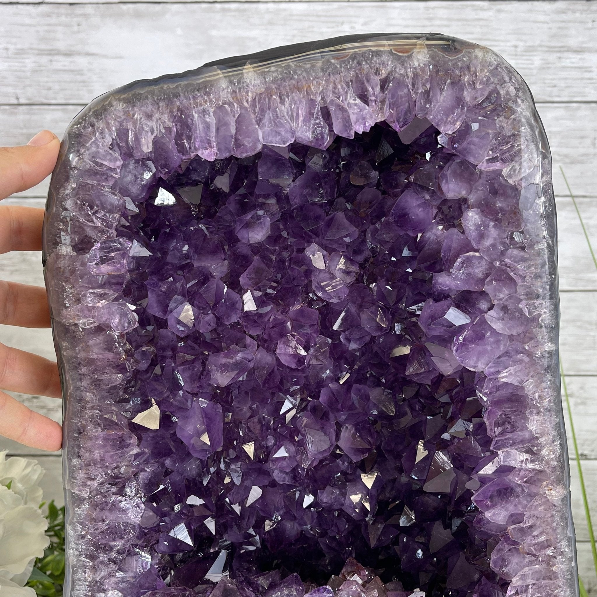 Extra Plus Quality Brazilian Amethyst Cathedral, 36.1 lbs & 14.25" Tall #5601-1043 by Brazil Gems - Brazil GemsBrazil GemsExtra Plus Quality Brazilian Amethyst Cathedral, 36.1 lbs & 14.25" Tall #5601-1043 by Brazil GemsCathedrals5601-1043