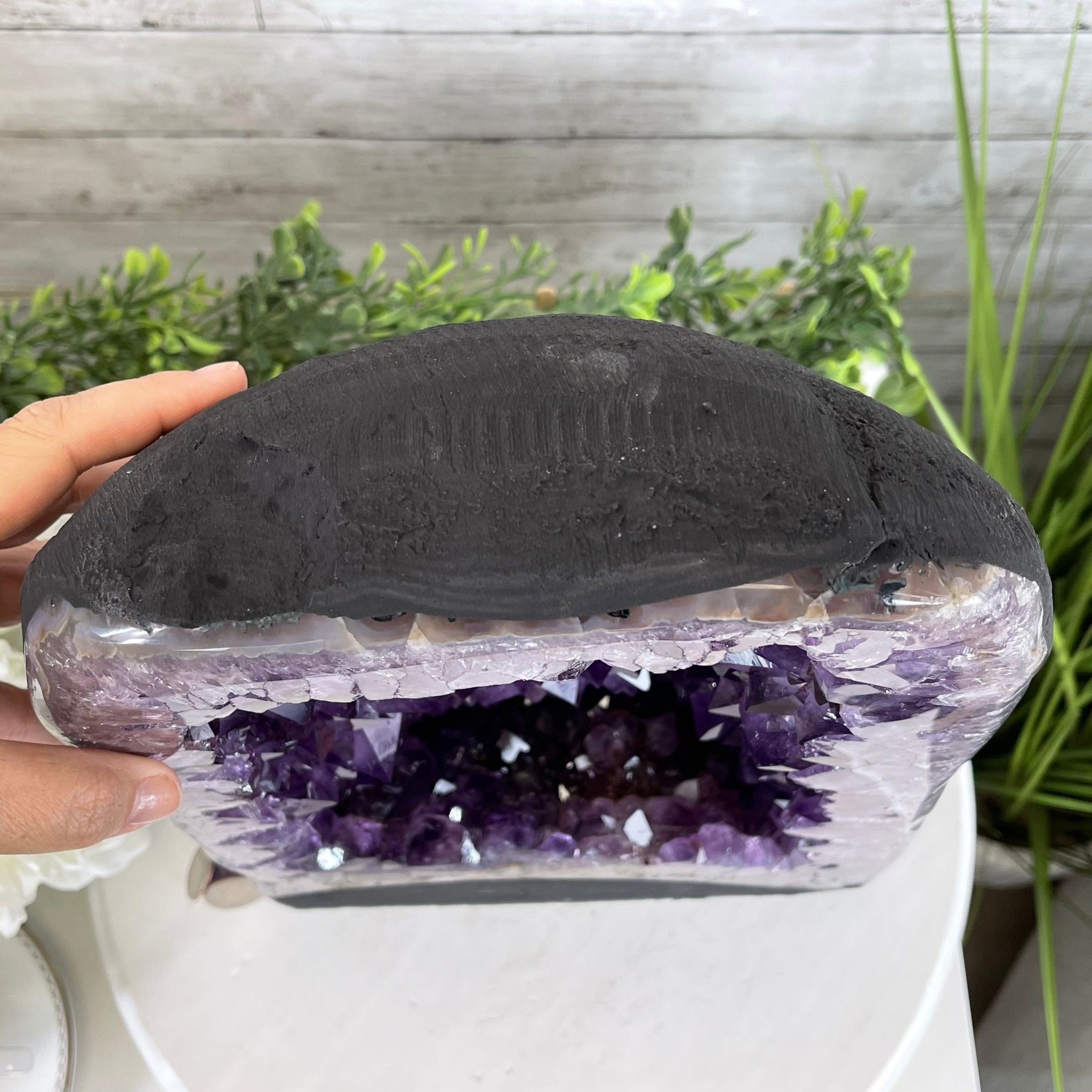 Extra Plus Quality Brazilian Amethyst Cathedral, 36.1 lbs & 14.25" Tall #5601-1043 by Brazil Gems - Brazil GemsBrazil GemsExtra Plus Quality Brazilian Amethyst Cathedral, 36.1 lbs & 14.25" Tall #5601-1043 by Brazil GemsCathedrals5601-1043