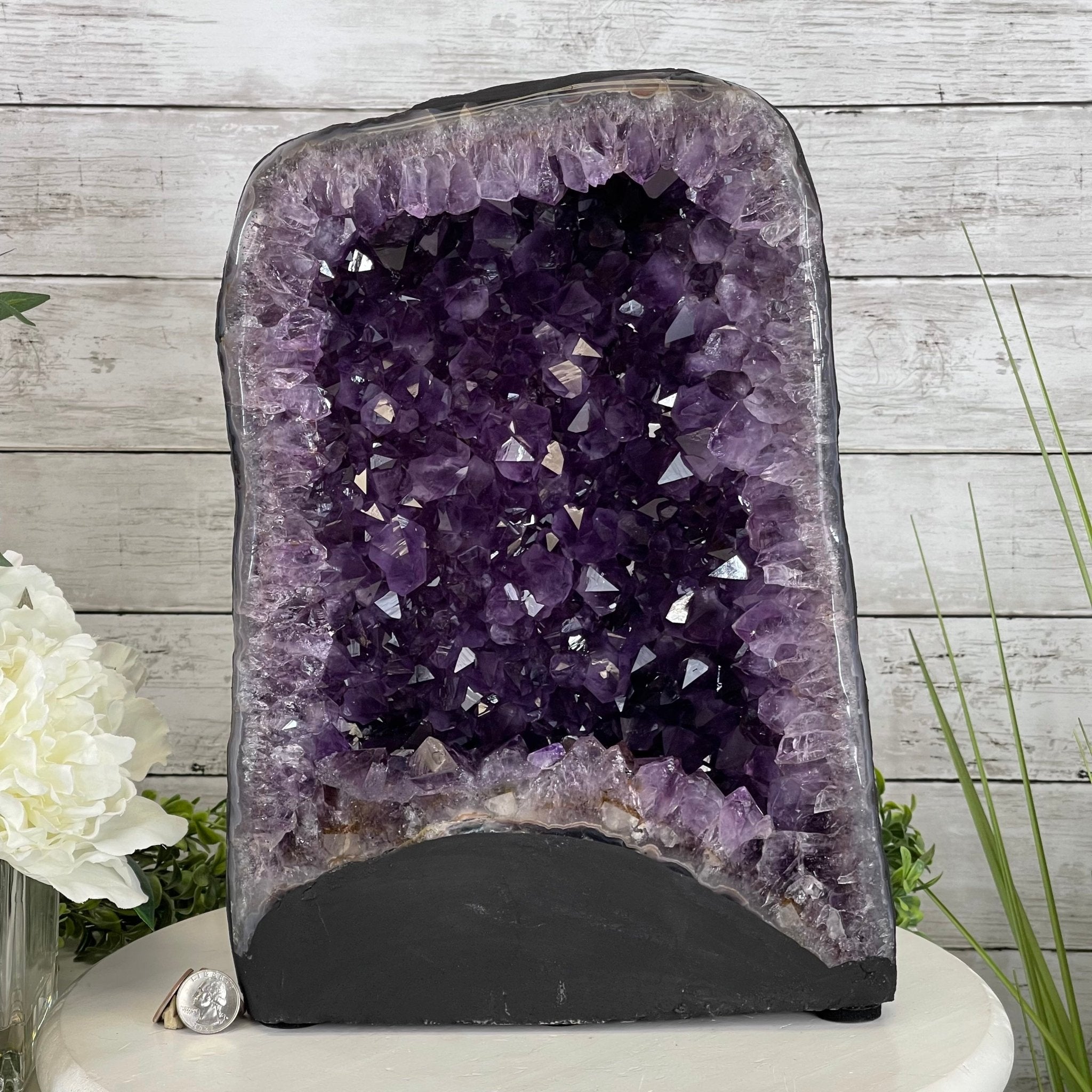 Extra Plus Quality Brazilian Amethyst Cathedral, 36.1 lbs & 14.25" Tall #5601-1043 by Brazil Gems - Brazil GemsBrazil GemsExtra Plus Quality Brazilian Amethyst Cathedral, 36.1 lbs & 14.25" Tall #5601-1043 by Brazil GemsCathedrals5601-1043