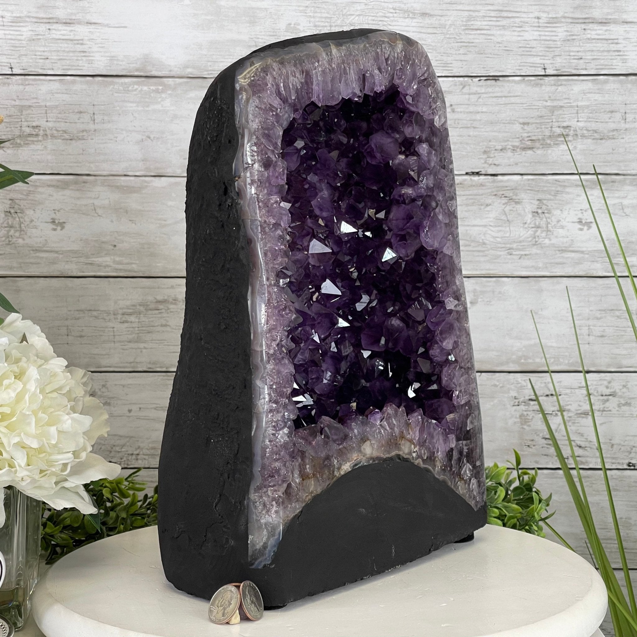 Extra Plus Quality Brazilian Amethyst Cathedral, 36.1 lbs & 14.25" Tall #5601-1043 by Brazil Gems - Brazil GemsBrazil GemsExtra Plus Quality Brazilian Amethyst Cathedral, 36.1 lbs & 14.25" Tall #5601-1043 by Brazil GemsCathedrals5601-1043
