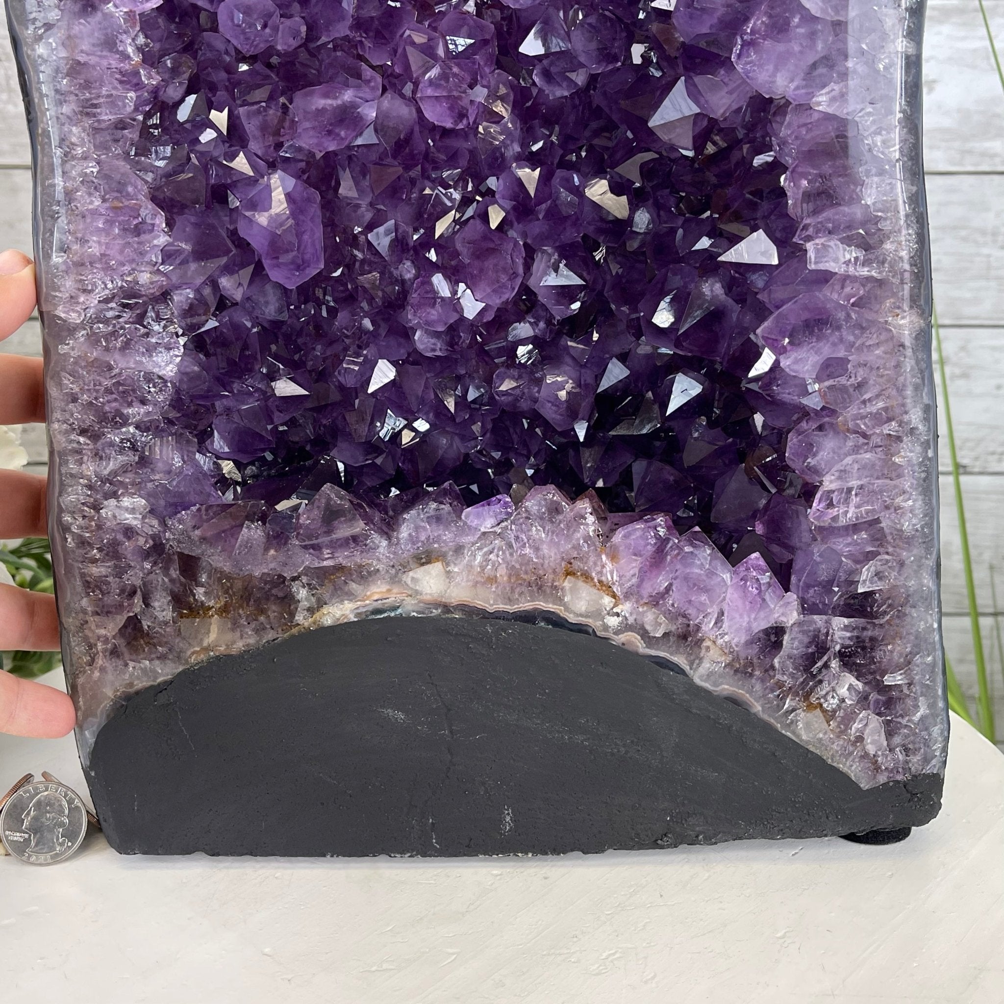 Extra Plus Quality Brazilian Amethyst Cathedral, 36.1 lbs & 14.25" Tall #5601-1043 by Brazil Gems - Brazil GemsBrazil GemsExtra Plus Quality Brazilian Amethyst Cathedral, 36.1 lbs & 14.25" Tall #5601-1043 by Brazil GemsCathedrals5601-1043