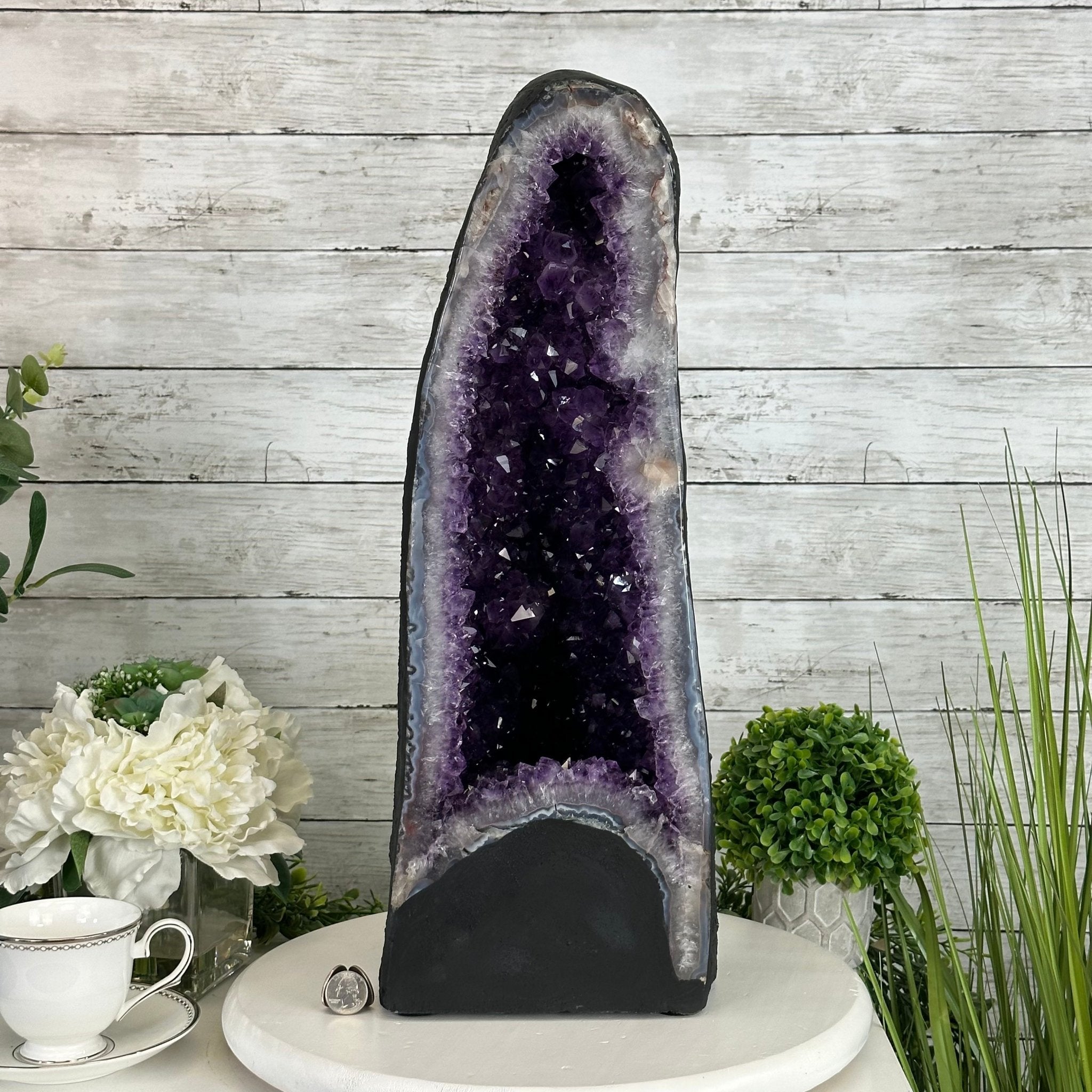 Extra Plus Quality Brazilian Amethyst Cathedral, 40.1 lbs & 20.6" Tall Model #5601-0848 by Brazil Gems - Brazil GemsBrazil GemsExtra Plus Quality Brazilian Amethyst Cathedral, 40.1 lbs & 20.6" Tall Model #5601-0848 by Brazil GemsCathedrals5601-0848