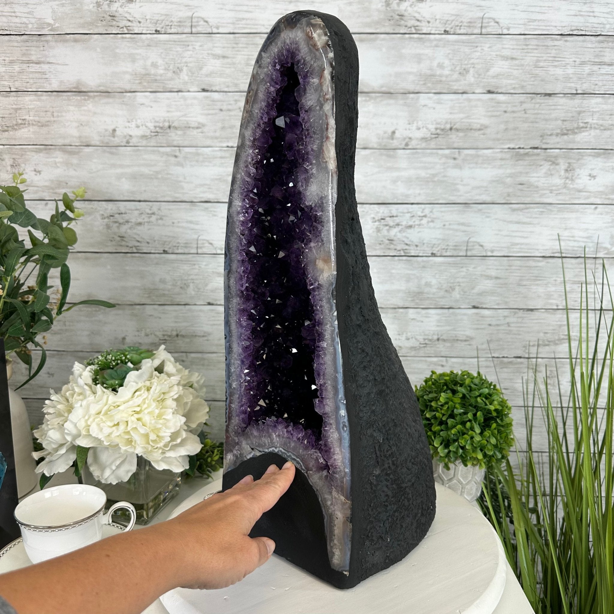 Extra Plus Quality Brazilian Amethyst Cathedral, 40.1 lbs & 20.6" Tall Model #5601-0848 by Brazil Gems - Brazil GemsBrazil GemsExtra Plus Quality Brazilian Amethyst Cathedral, 40.1 lbs & 20.6" Tall Model #5601-0848 by Brazil GemsCathedrals5601-0848