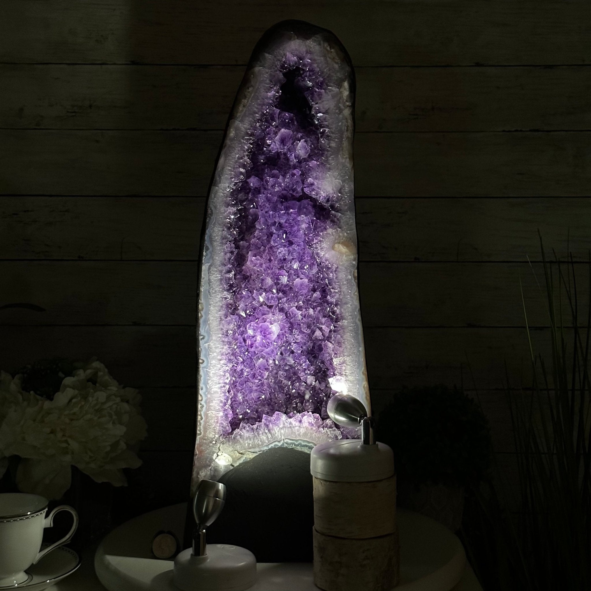 Extra Plus Quality Brazilian Amethyst Cathedral, 40.1 lbs & 20.6" Tall Model #5601-0848 by Brazil Gems - Brazil GemsBrazil GemsExtra Plus Quality Brazilian Amethyst Cathedral, 40.1 lbs & 20.6" Tall Model #5601-0848 by Brazil GemsCathedrals5601-0848