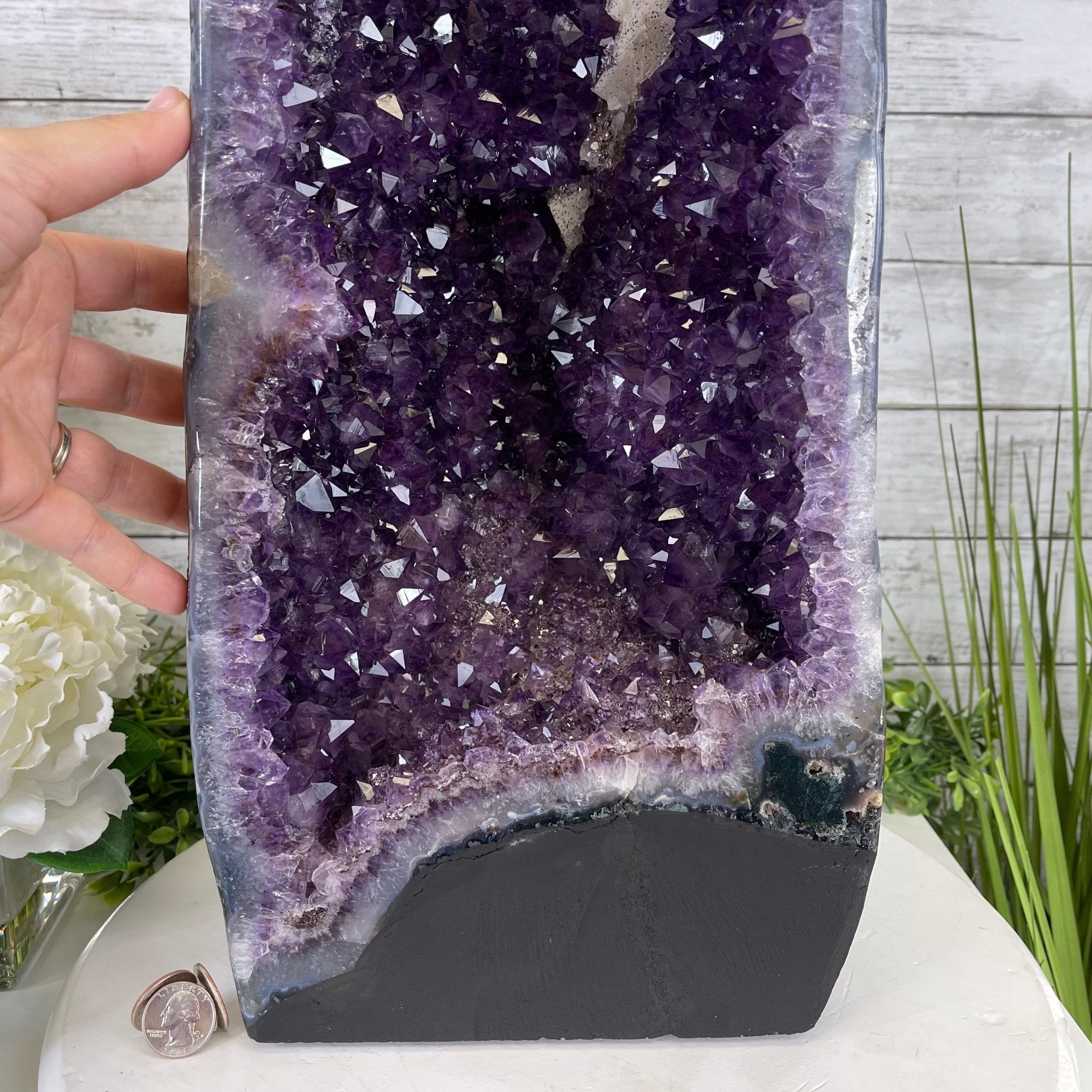 Extra Plus Quality Brazilian Amethyst Cathedral, 44.9 lbs & 21.5” tall Model #5601-1127 by Brazil Gems - Brazil GemsBrazil GemsExtra Plus Quality Brazilian Amethyst Cathedral, 44.9 lbs & 21.5” tall Model #5601-1127 by Brazil GemsCathedrals5601-1127