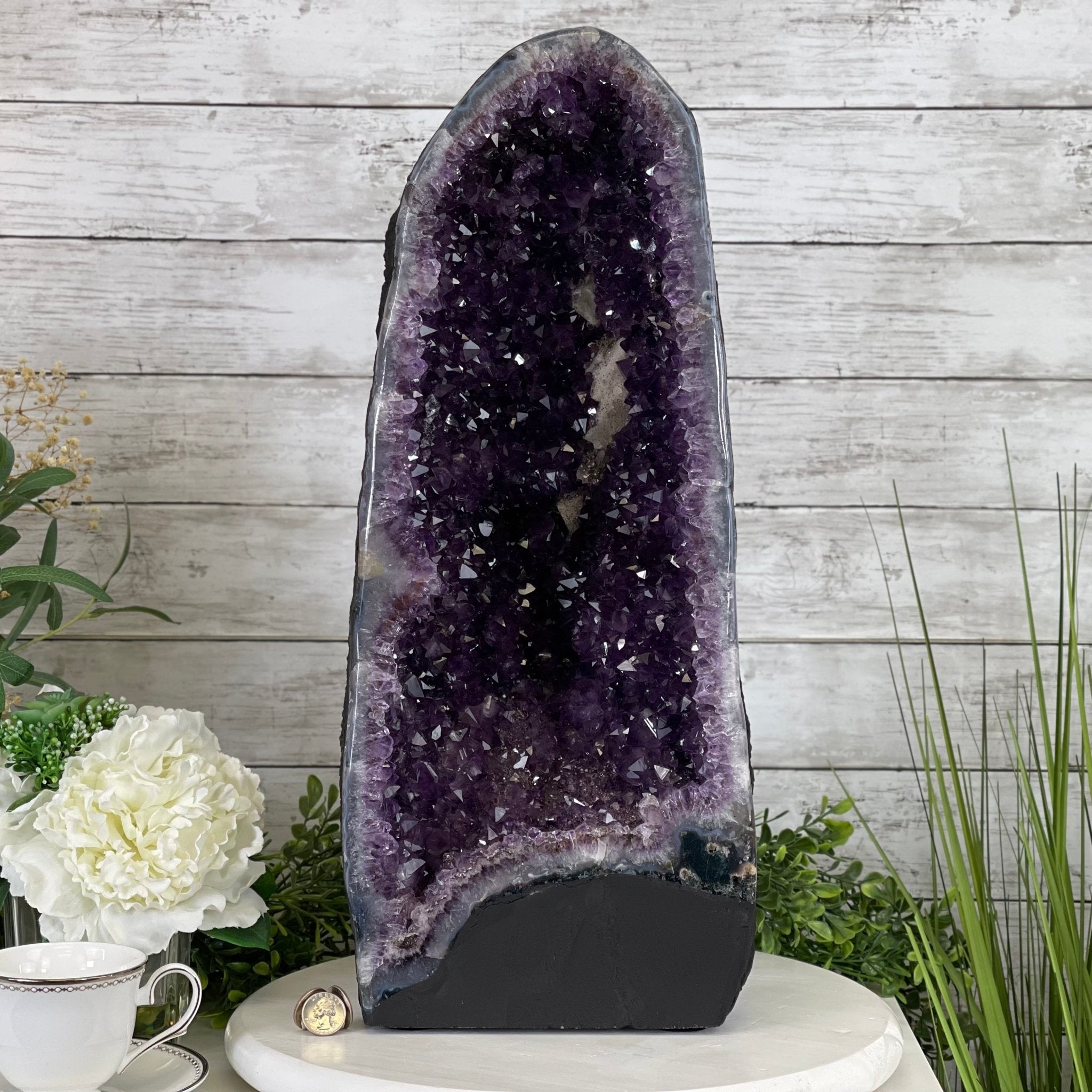 Extra Plus Quality Brazilian Amethyst Cathedral, 44.9 lbs & 21.5” tall Model #5601-1127 by Brazil Gems - Brazil GemsBrazil GemsExtra Plus Quality Brazilian Amethyst Cathedral, 44.9 lbs & 21.5” tall Model #5601-1127 by Brazil GemsCathedrals5601-1127