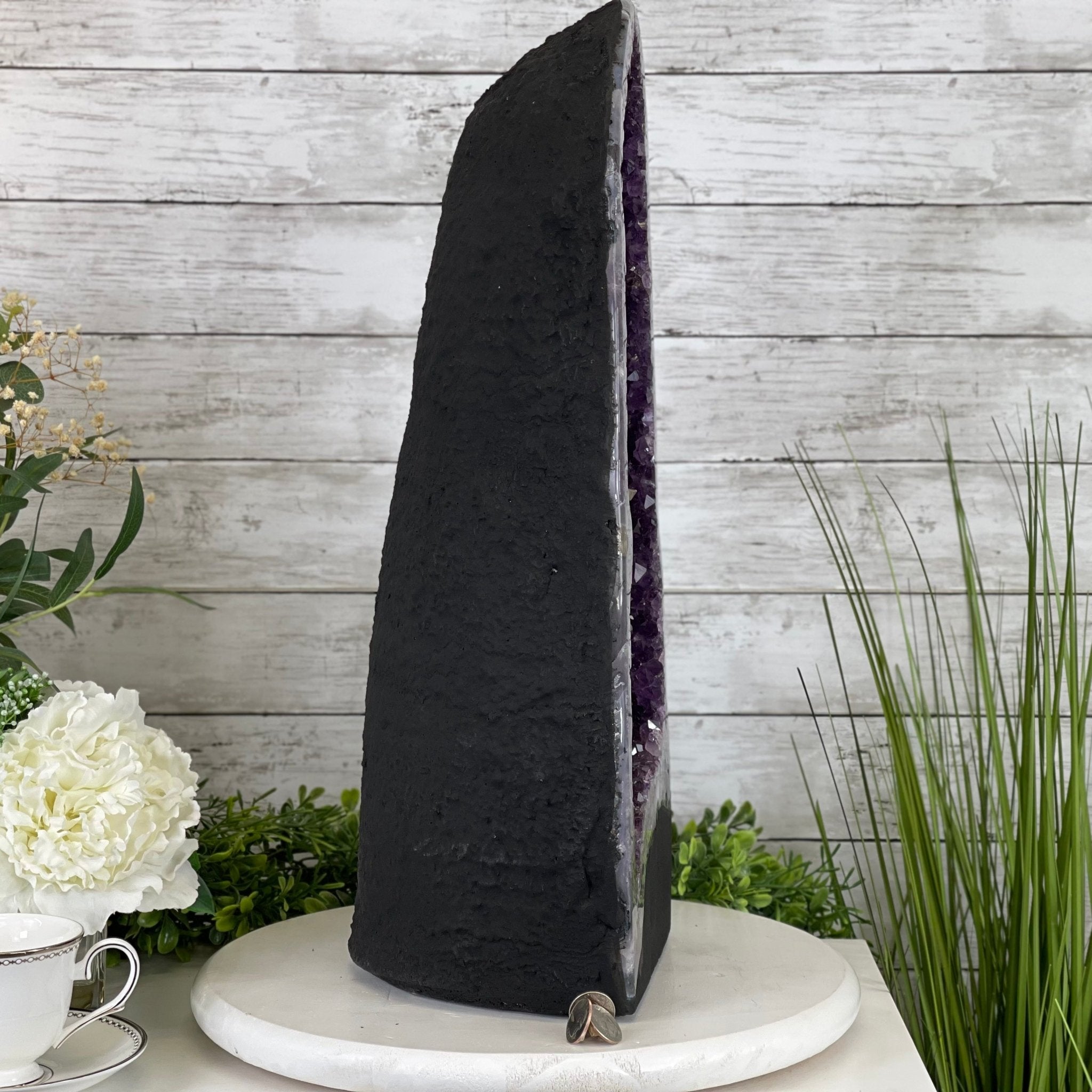 Extra Plus Quality Brazilian Amethyst Cathedral, 44.9 lbs & 21.5” tall Model #5601-1127 by Brazil Gems - Brazil GemsBrazil GemsExtra Plus Quality Brazilian Amethyst Cathedral, 44.9 lbs & 21.5” tall Model #5601-1127 by Brazil GemsCathedrals5601-1127