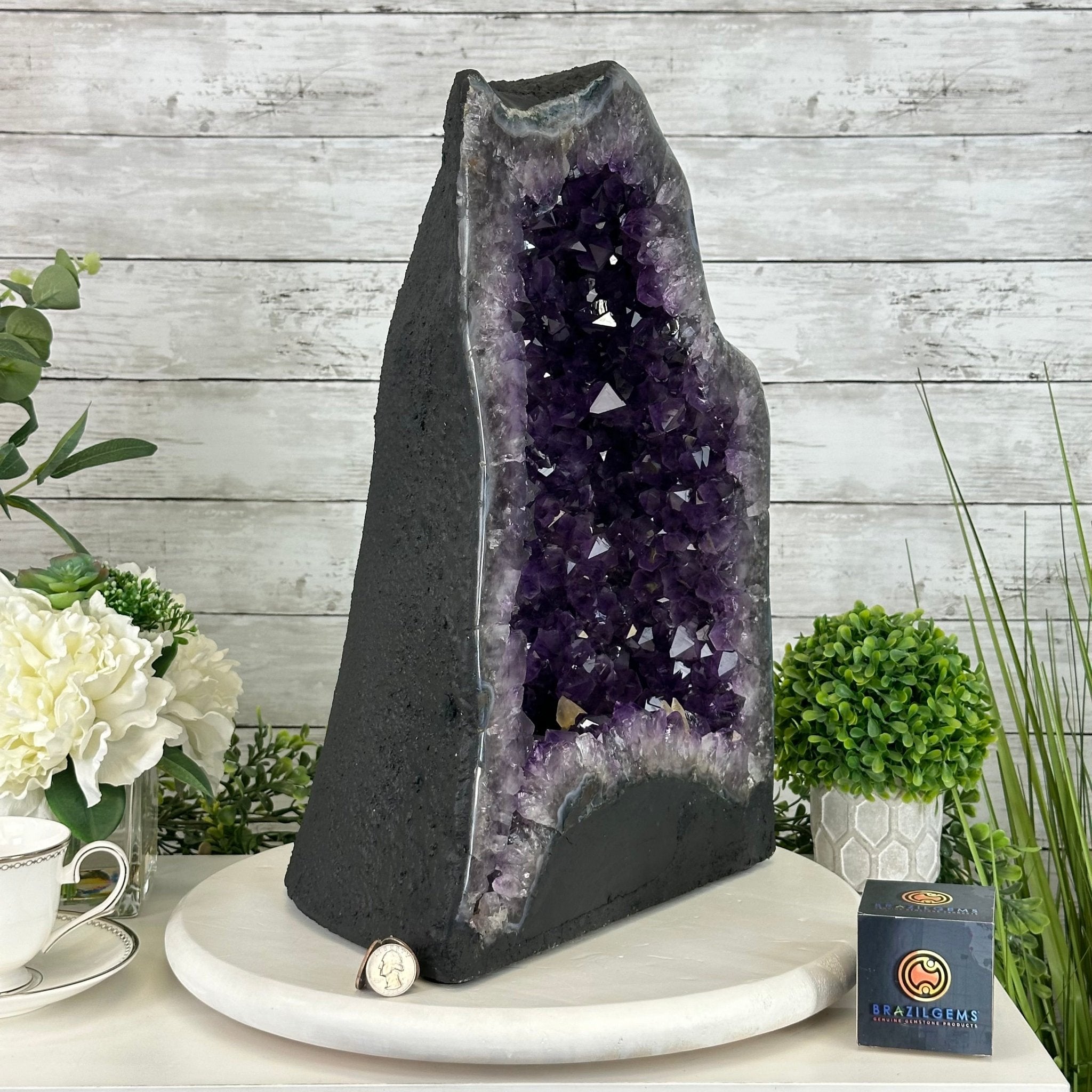 Extra Plus Quality Brazilian Amethyst Cathedral, 46.9 lbs & 17.4" Tall #5601-1314 - Brazil GemsBrazil GemsExtra Plus Quality Brazilian Amethyst Cathedral, 46.9 lbs & 17.4" Tall #5601-1314Cathedrals5601-1314