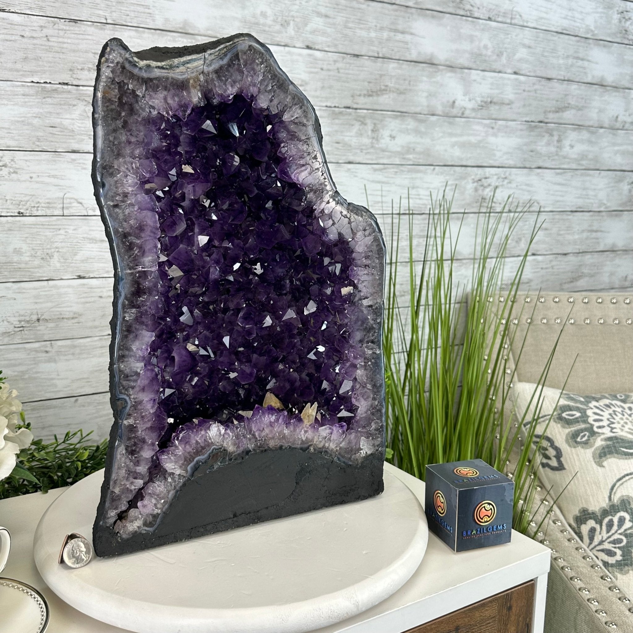 Extra Plus Quality Brazilian Amethyst Cathedral, 46.9 lbs & 17.4" Tall #5601-1314 - Brazil GemsBrazil GemsExtra Plus Quality Brazilian Amethyst Cathedral, 46.9 lbs & 17.4" Tall #5601-1314Cathedrals5601-1314