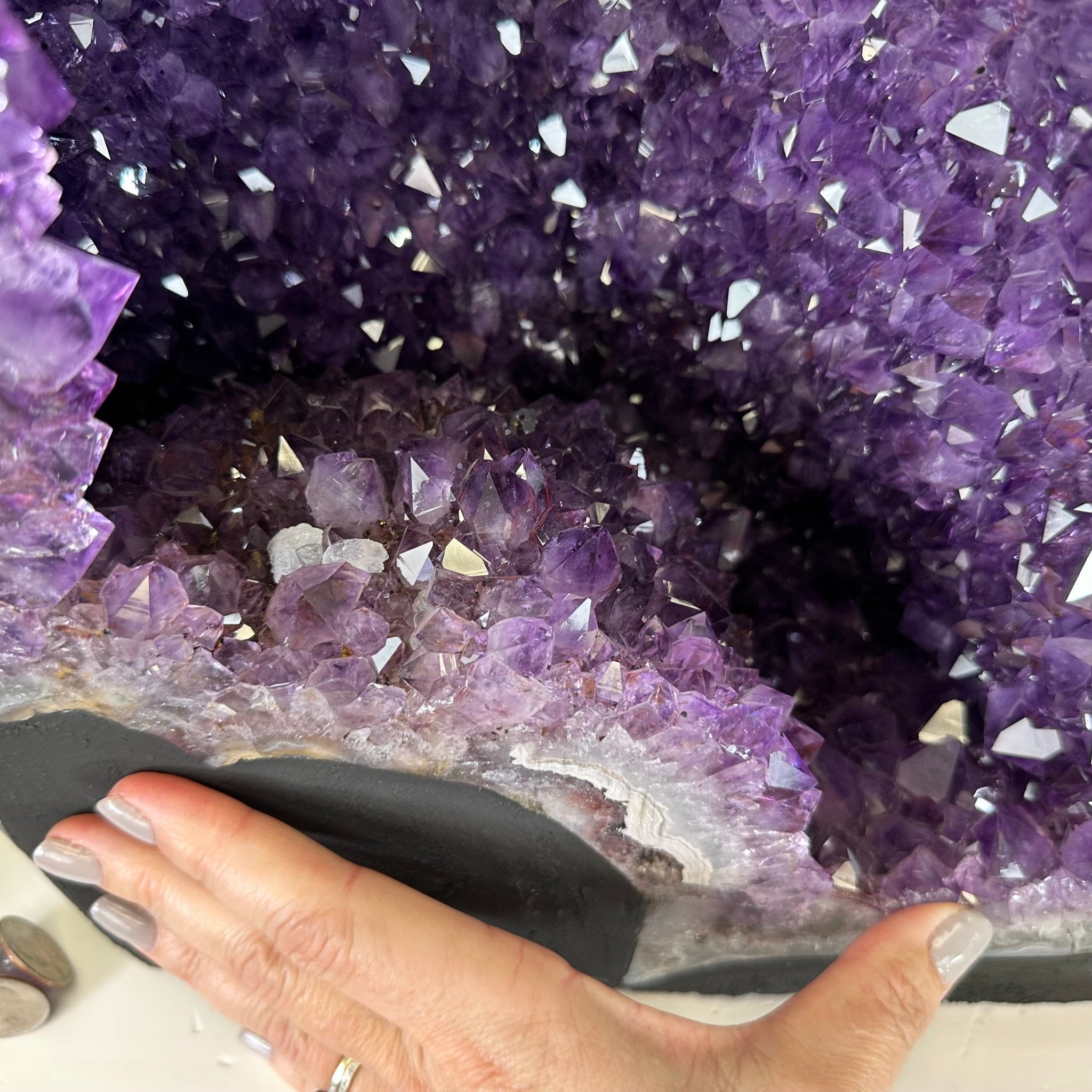 Extra Plus Quality Brazilian Amethyst Cathedral, 47.2 lbs & 17" Tall, Model #5601-1083 by Brazil Gems - Brazil GemsBrazil GemsExtra Plus Quality Brazilian Amethyst Cathedral, 47.2 lbs & 17" Tall, Model #5601-1083 by Brazil GemsCathedrals5601-1083