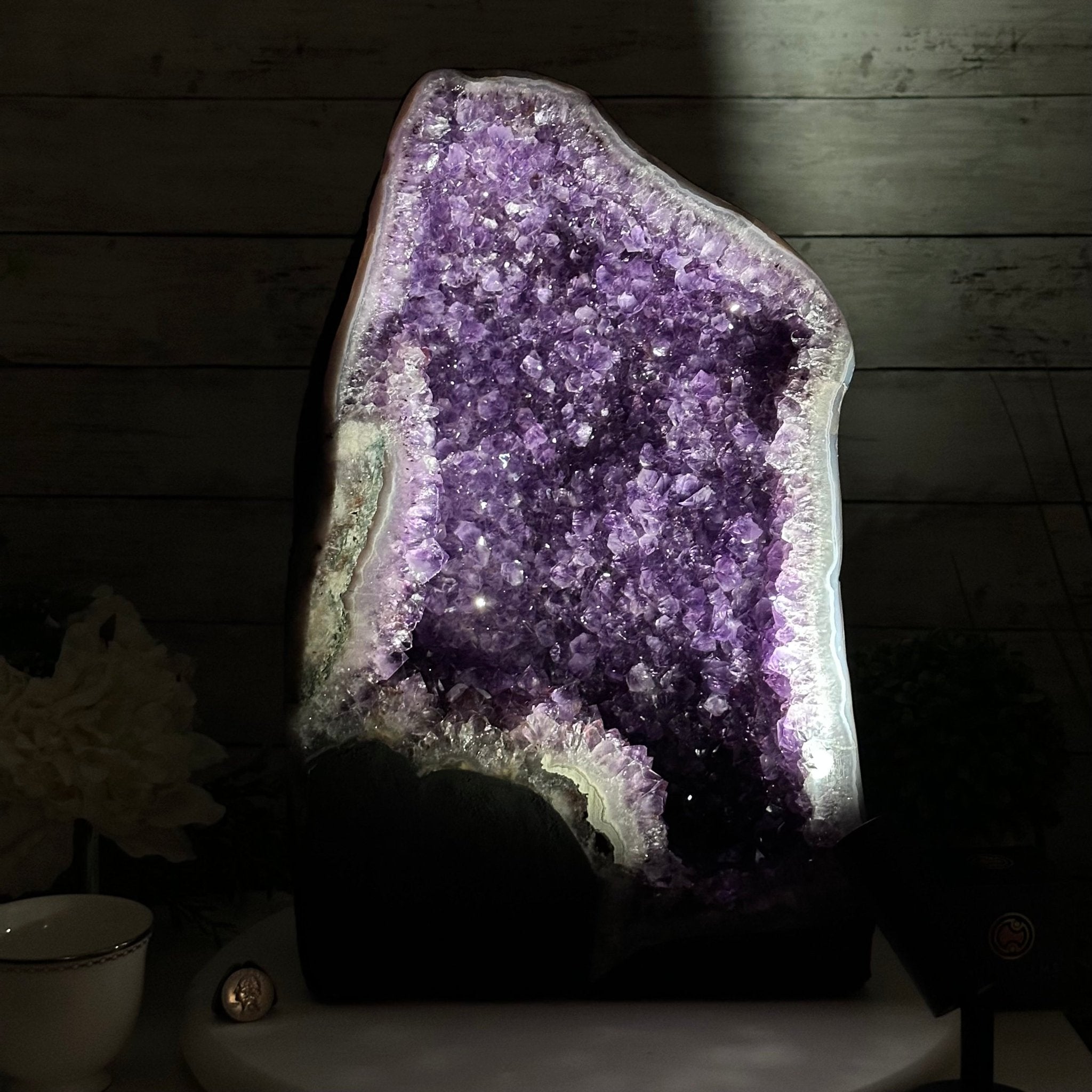 Extra Plus Quality Brazilian Amethyst Cathedral, 47.2 lbs & 17" Tall, Model #5601-1083 by Brazil Gems - Brazil GemsBrazil GemsExtra Plus Quality Brazilian Amethyst Cathedral, 47.2 lbs & 17" Tall, Model #5601-1083 by Brazil GemsCathedrals5601-1083
