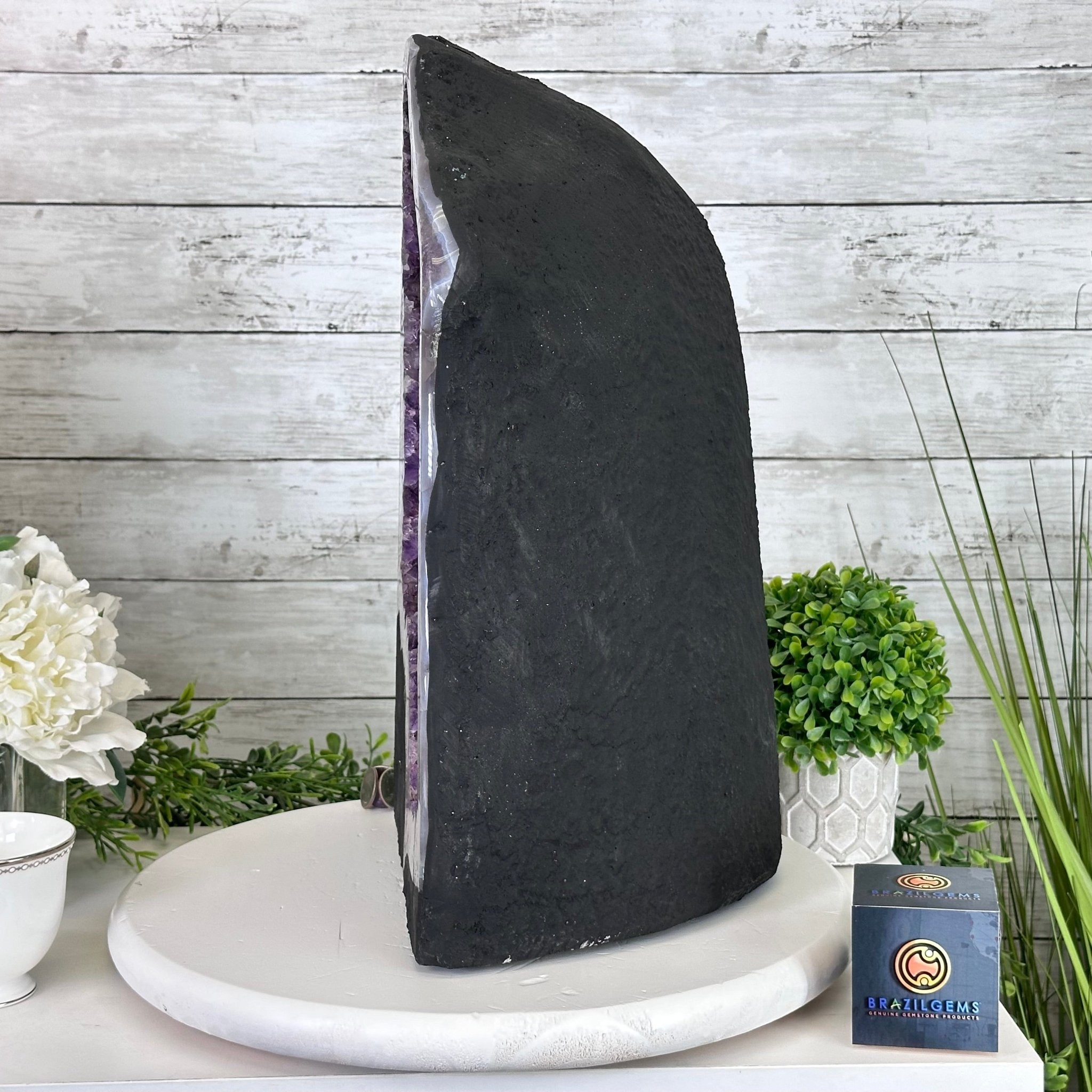 Extra Plus Quality Brazilian Amethyst Cathedral, 47.2 lbs & 17" Tall, Model #5601-1083 by Brazil Gems - Brazil GemsBrazil GemsExtra Plus Quality Brazilian Amethyst Cathedral, 47.2 lbs & 17" Tall, Model #5601-1083 by Brazil GemsCathedrals5601-1083