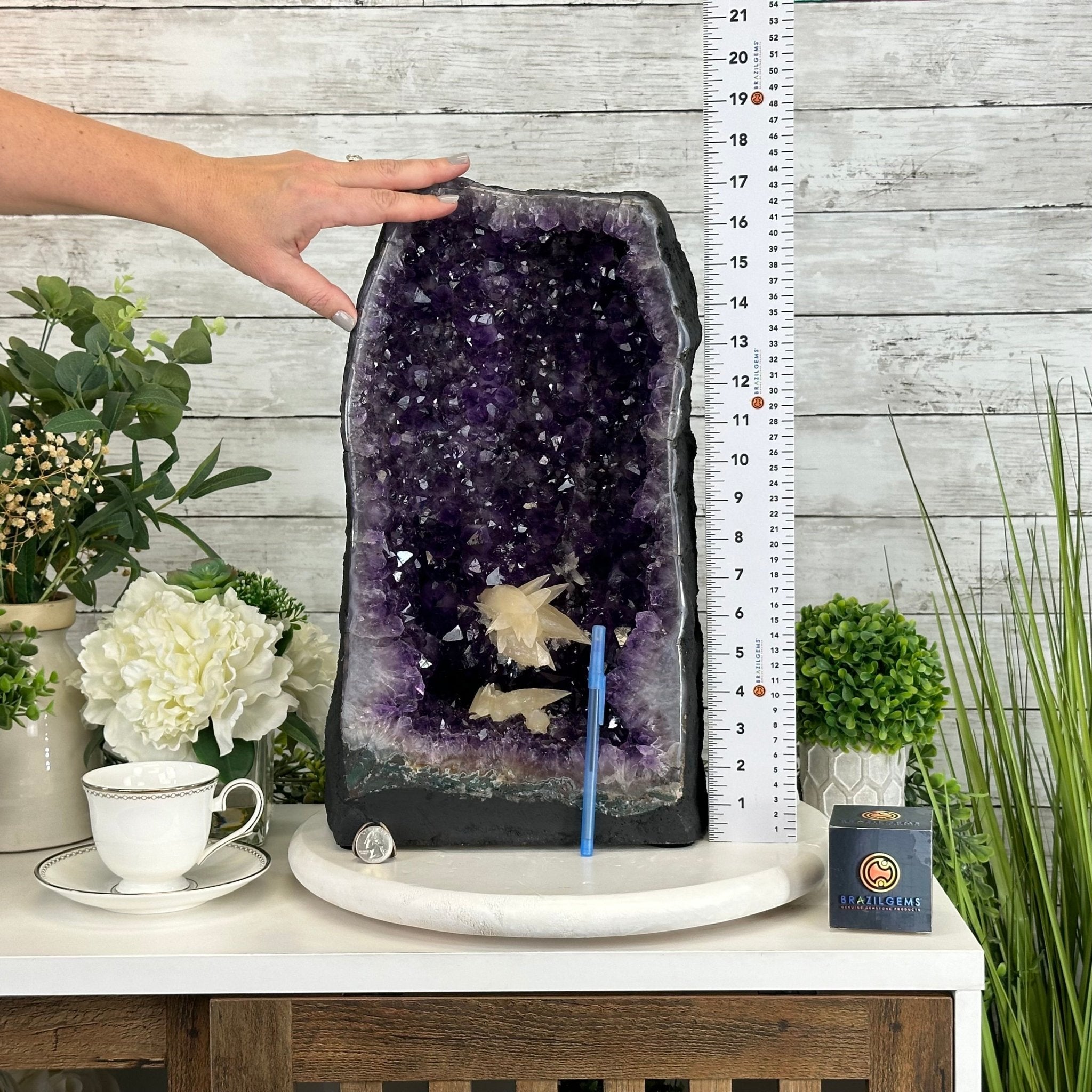 Extra Plus Quality Brazilian Amethyst Cathedral, 47.5 lbs & 17.3" Tall #5601-1317 - Brazil GemsBrazil GemsExtra Plus Quality Brazilian Amethyst Cathedral, 47.5 lbs & 17.3" Tall #5601-1317Cathedrals5601-1317