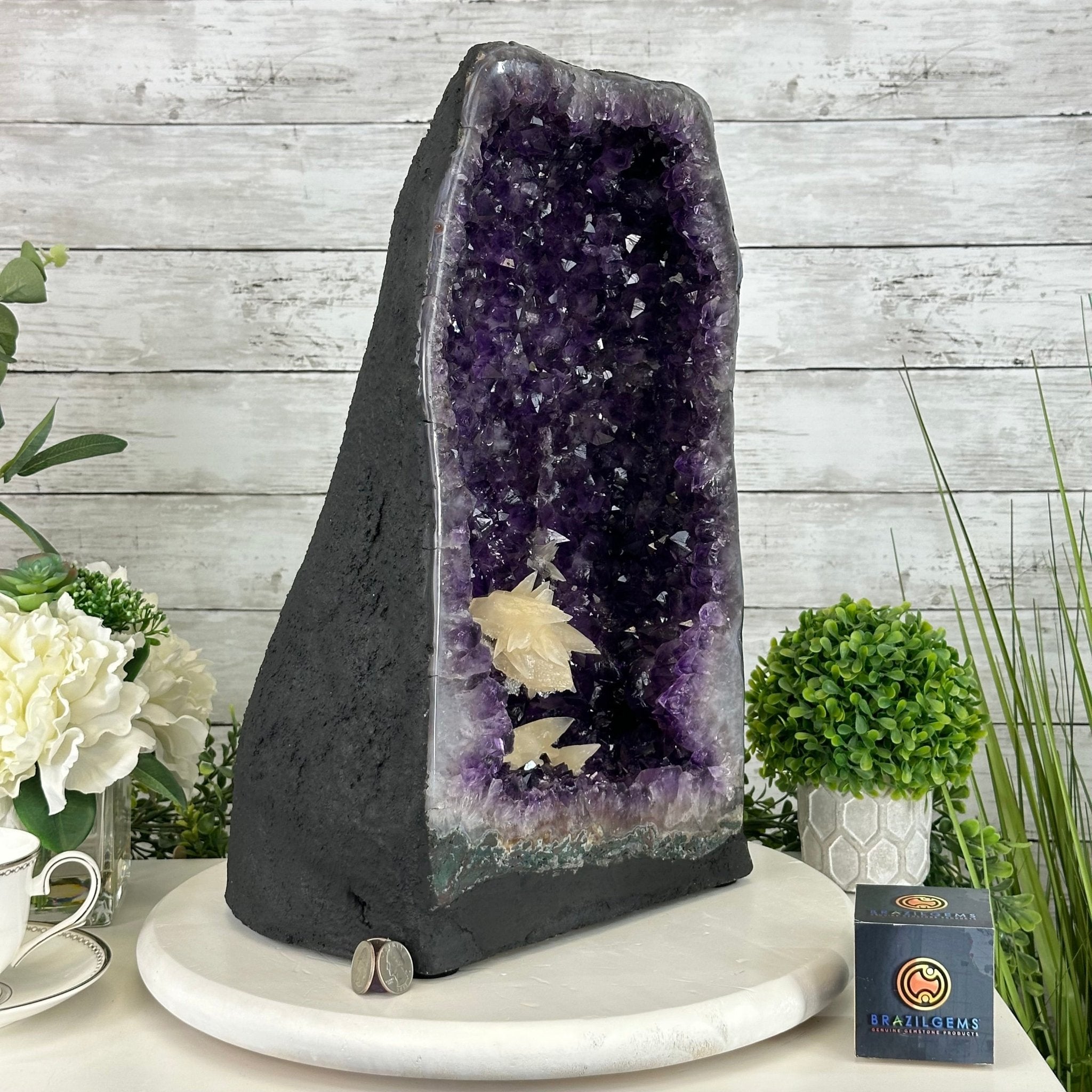 Extra Plus Quality Brazilian Amethyst Cathedral, 47.5 lbs & 17.3" Tall #5601-1317 - Brazil GemsBrazil GemsExtra Plus Quality Brazilian Amethyst Cathedral, 47.5 lbs & 17.3" Tall #5601-1317Cathedrals5601-1317