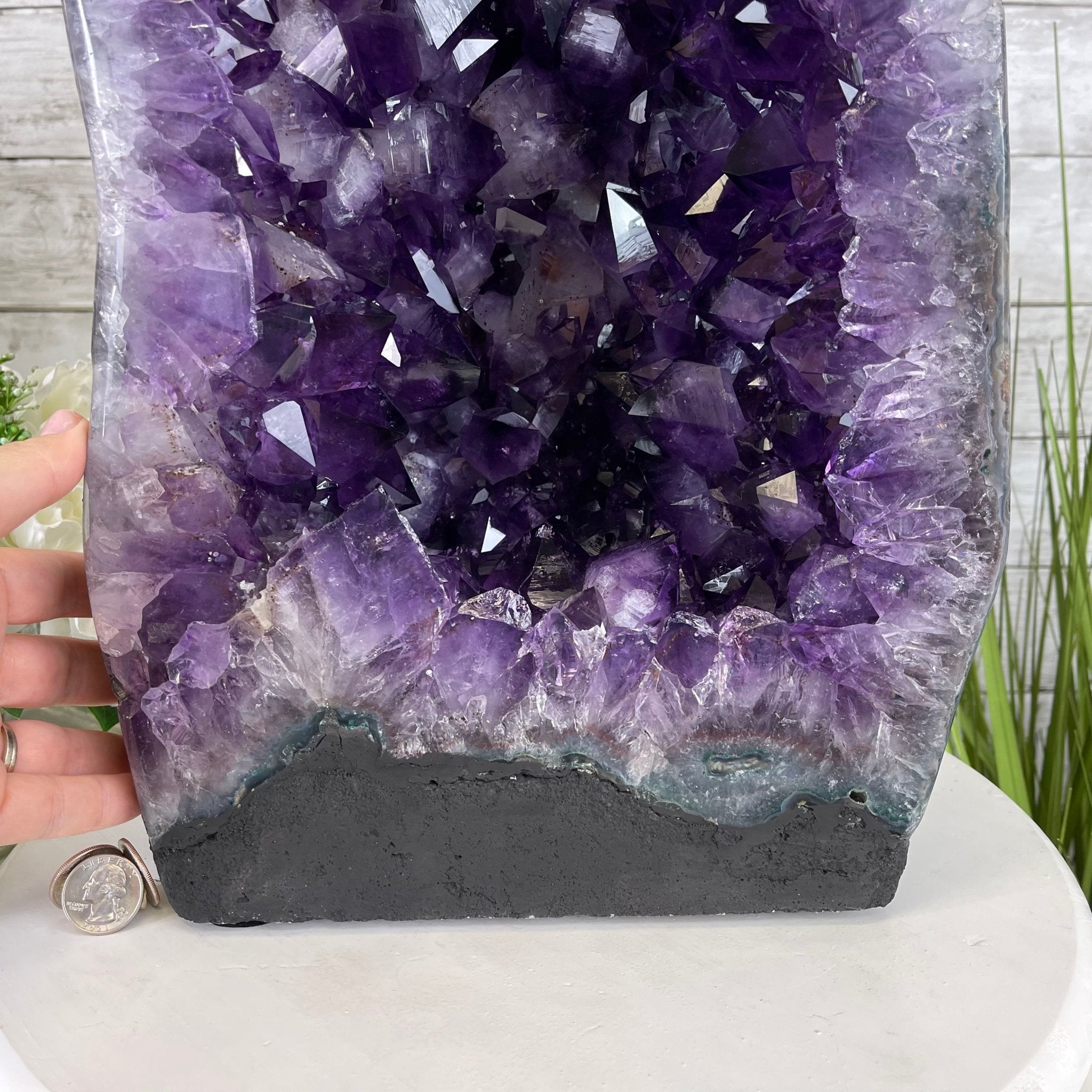 Extra Plus Quality Brazilian Amethyst Cathedral, 53.3 lbs & 16” tall #5601-1165 by Brazil Gems - Brazil GemsBrazil GemsExtra Plus Quality Brazilian Amethyst Cathedral, 53.3 lbs & 16” tall #5601-1165 by Brazil GemsCathedrals5601-1165