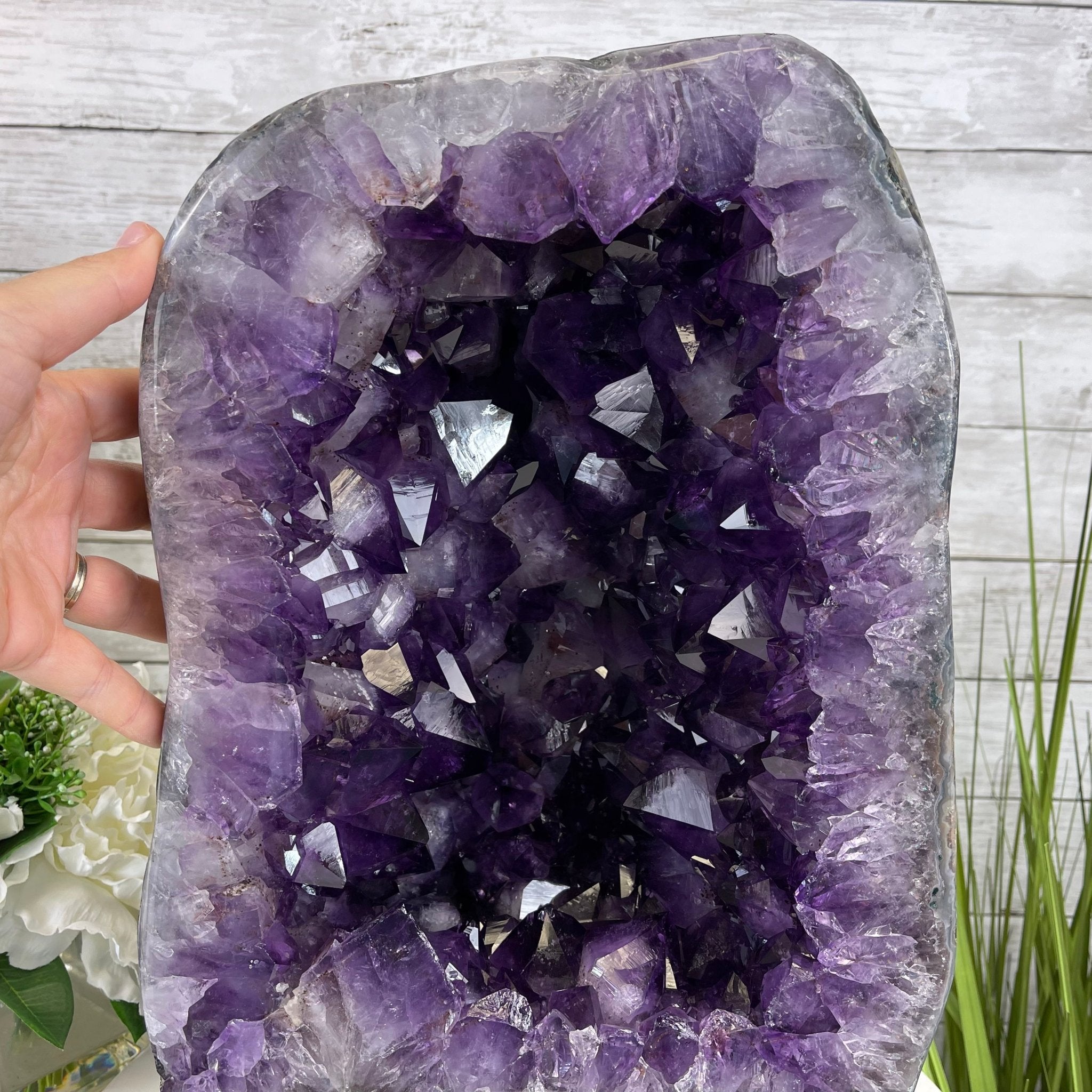 Extra Plus Quality Brazilian Amethyst Cathedral, 53.3 lbs & 16” tall #5601-1165 by Brazil Gems - Brazil GemsBrazil GemsExtra Plus Quality Brazilian Amethyst Cathedral, 53.3 lbs & 16” tall #5601-1165 by Brazil GemsCathedrals5601-1165