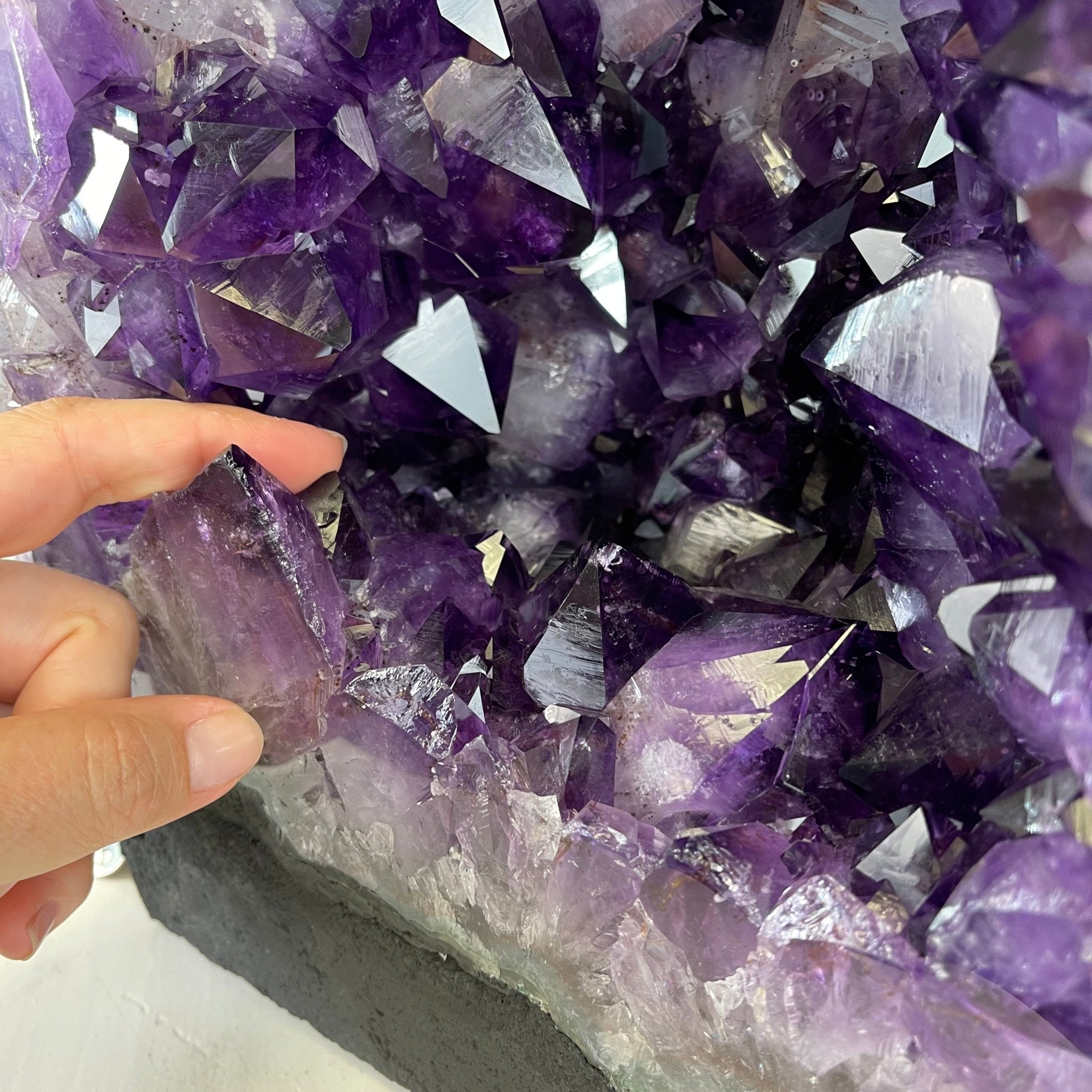 Extra Plus Quality Brazilian Amethyst Cathedral, 53.3 lbs & 16” tall #5601-1165 by Brazil Gems - Brazil GemsBrazil GemsExtra Plus Quality Brazilian Amethyst Cathedral, 53.3 lbs & 16” tall #5601-1165 by Brazil GemsCathedrals5601-1165