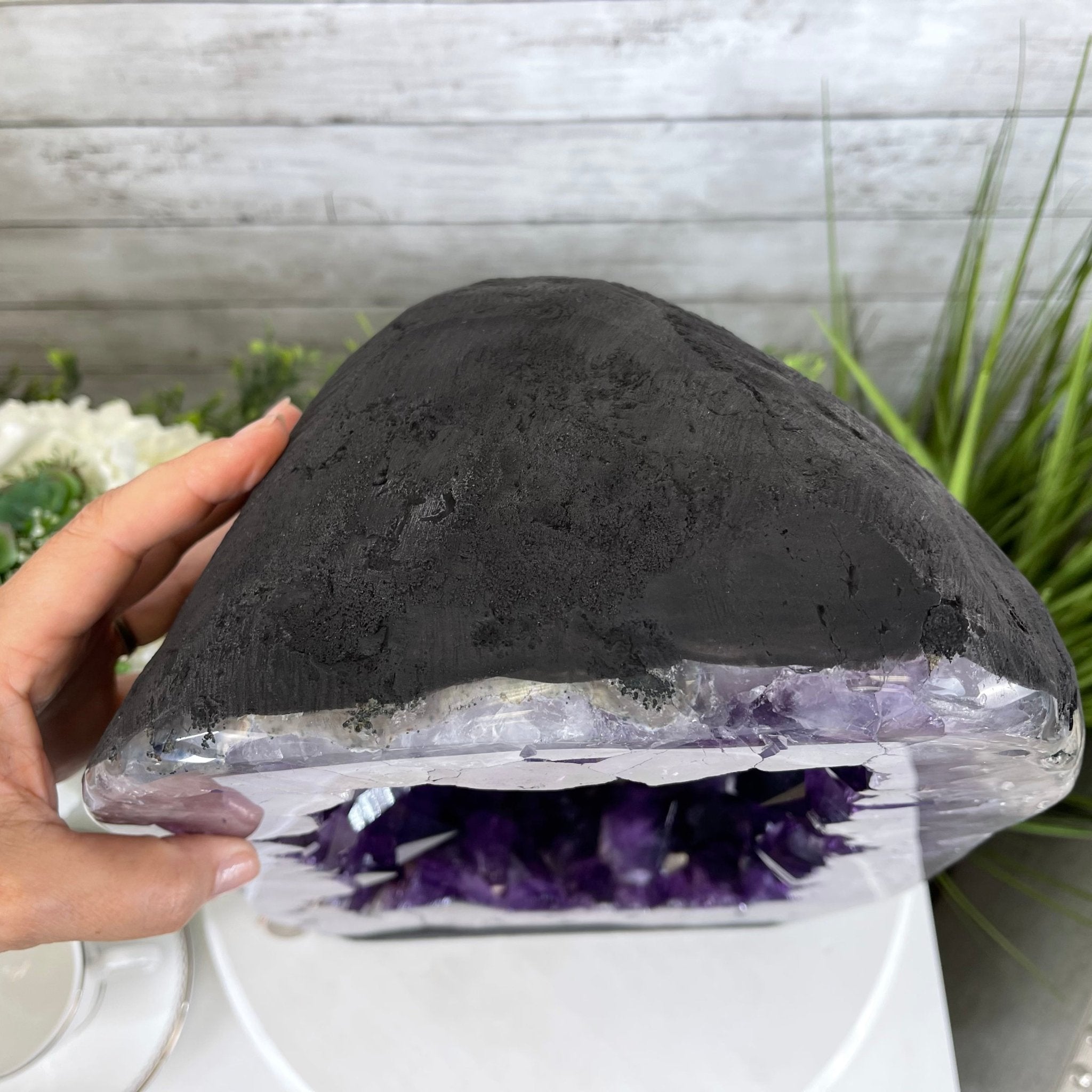 Extra Plus Quality Brazilian Amethyst Cathedral, 53.3 lbs & 16” tall #5601-1165 by Brazil Gems - Brazil GemsBrazil GemsExtra Plus Quality Brazilian Amethyst Cathedral, 53.3 lbs & 16” tall #5601-1165 by Brazil GemsCathedrals5601-1165