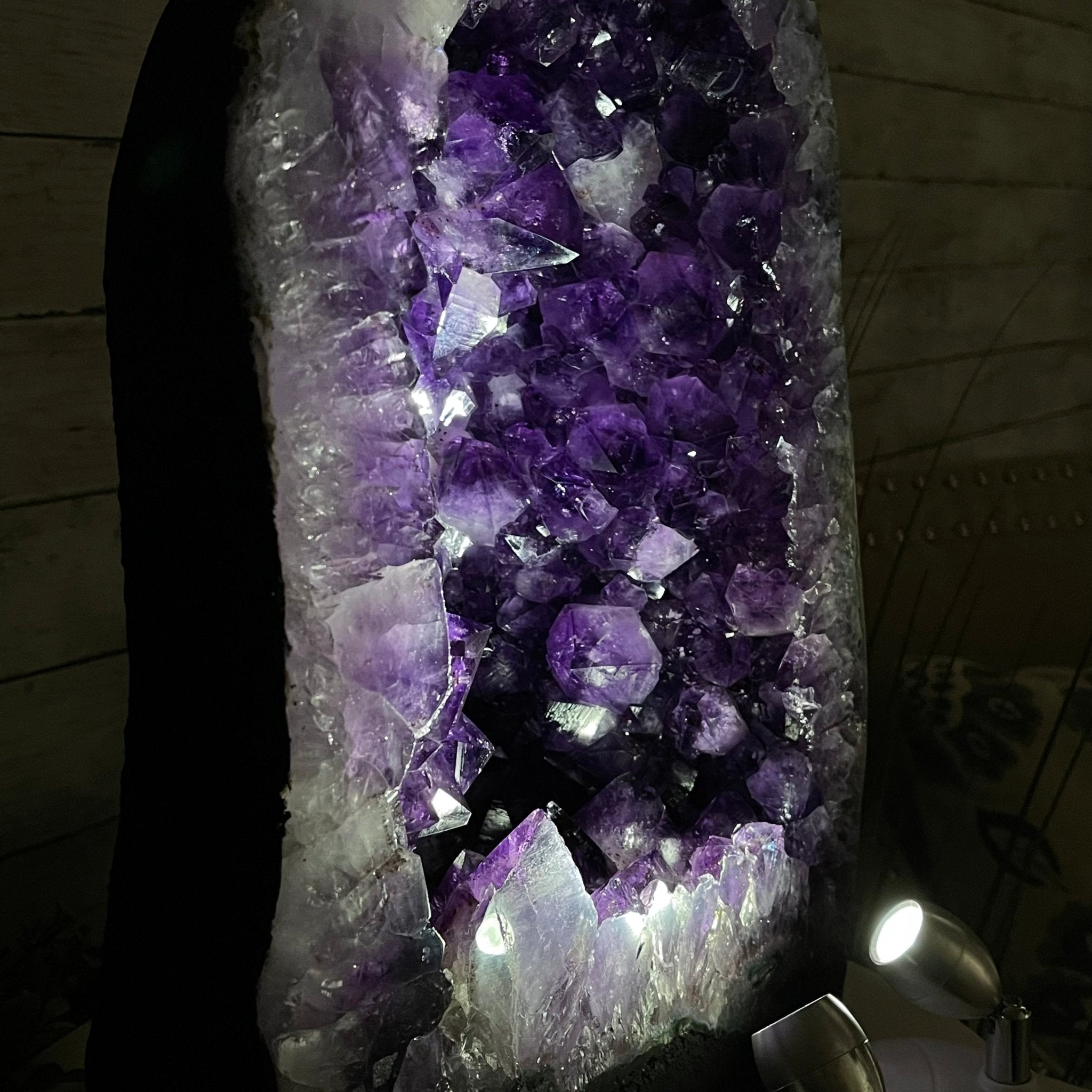 Extra Plus Quality Brazilian Amethyst Cathedral, 53.3 lbs & 16” tall #5601-1165 by Brazil Gems - Brazil GemsBrazil GemsExtra Plus Quality Brazilian Amethyst Cathedral, 53.3 lbs & 16” tall #5601-1165 by Brazil GemsCathedrals5601-1165