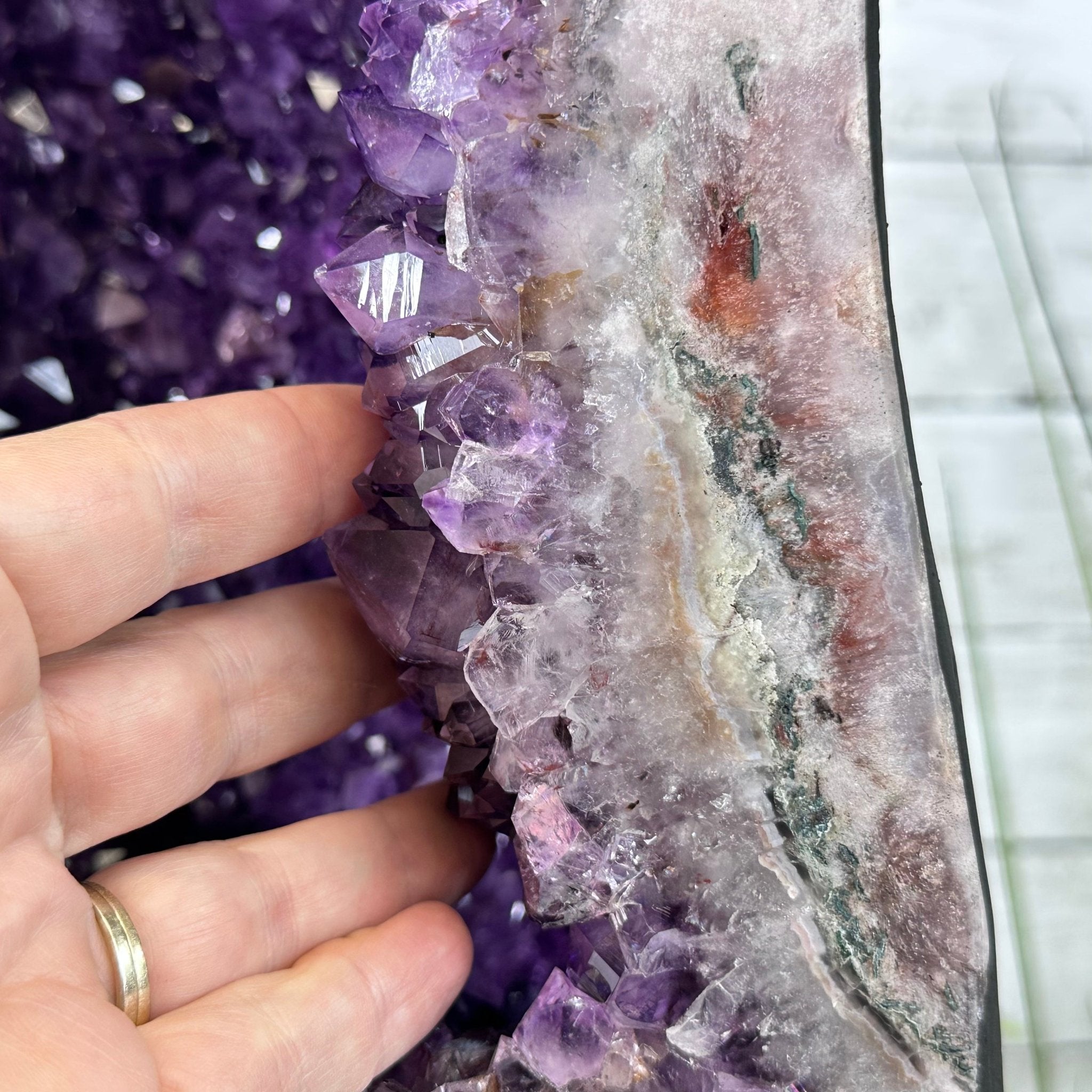 Extra Plus Quality Brazilian Amethyst Cathedral, 53.3 lbs & 17.5" Tall, Model #5601-0990 by Brazil Gems - Brazil GemsBrazil GemsExtra Plus Quality Brazilian Amethyst Cathedral, 53.3 lbs & 17.5" Tall, Model #5601-0990 by Brazil GemsCathedrals5601-0990